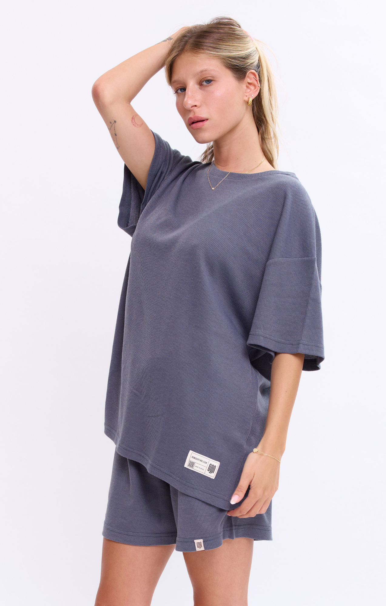 Blue - Waffle T-Shirt