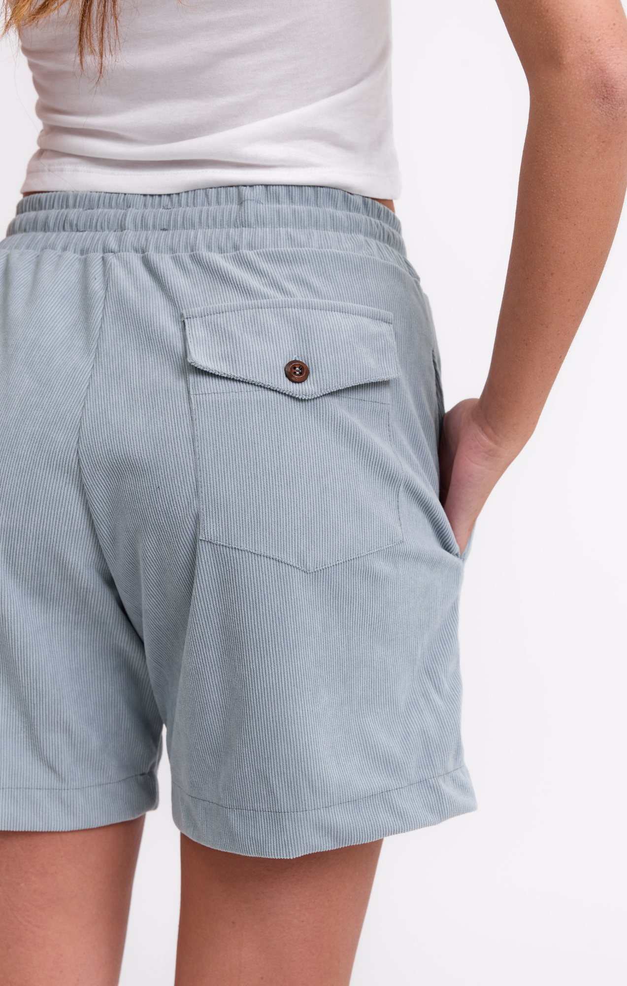 Light Blue - Corduroy Shorts