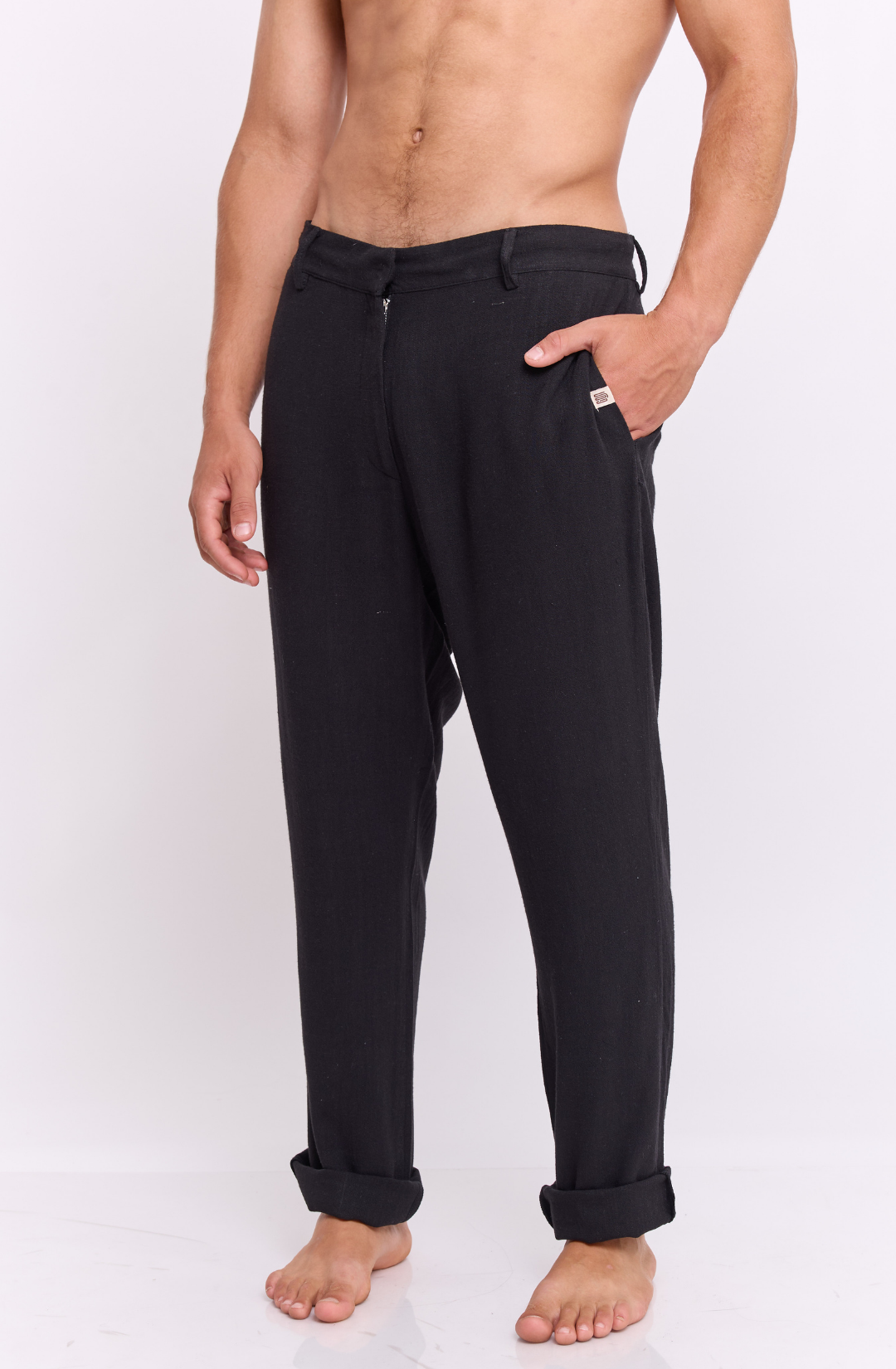 Black - Linen Long Pants