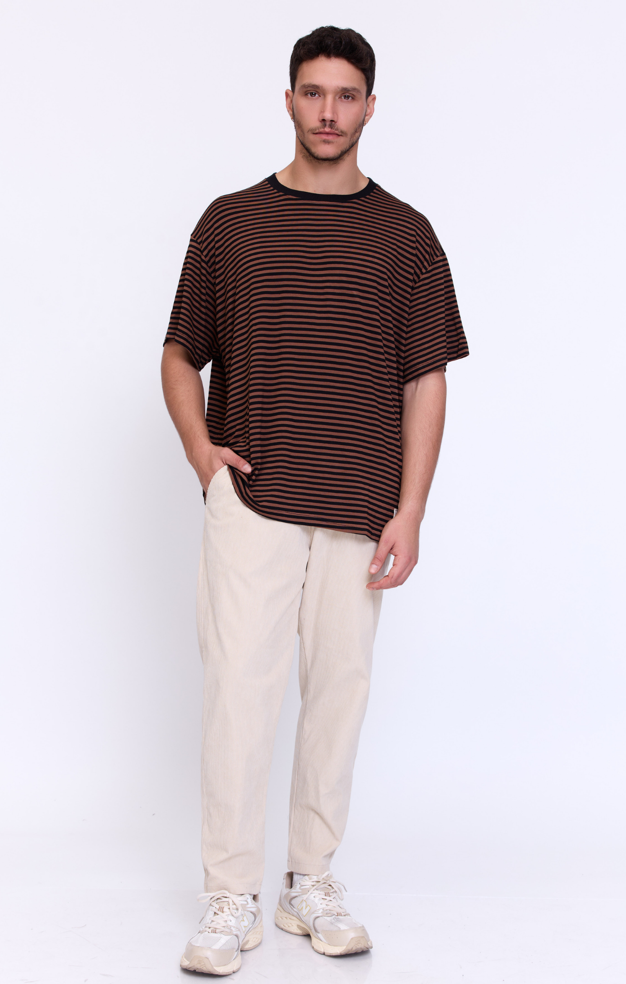 Cream - Corduroy Long Pants