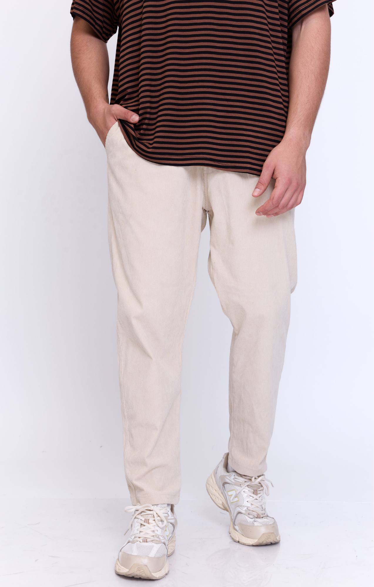 Cream - Corduroy Long Pants