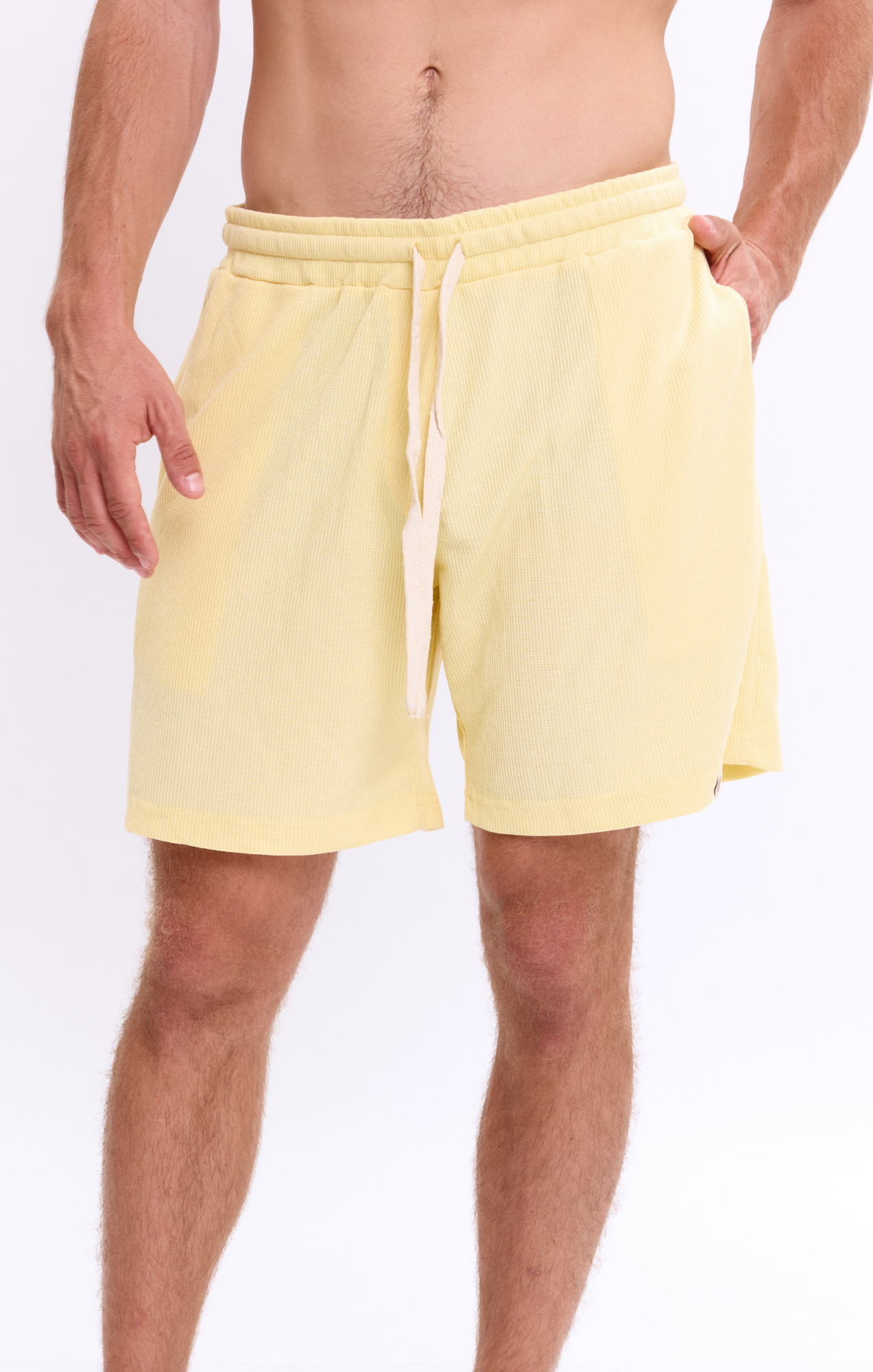 Yellow - Waffle Shorts