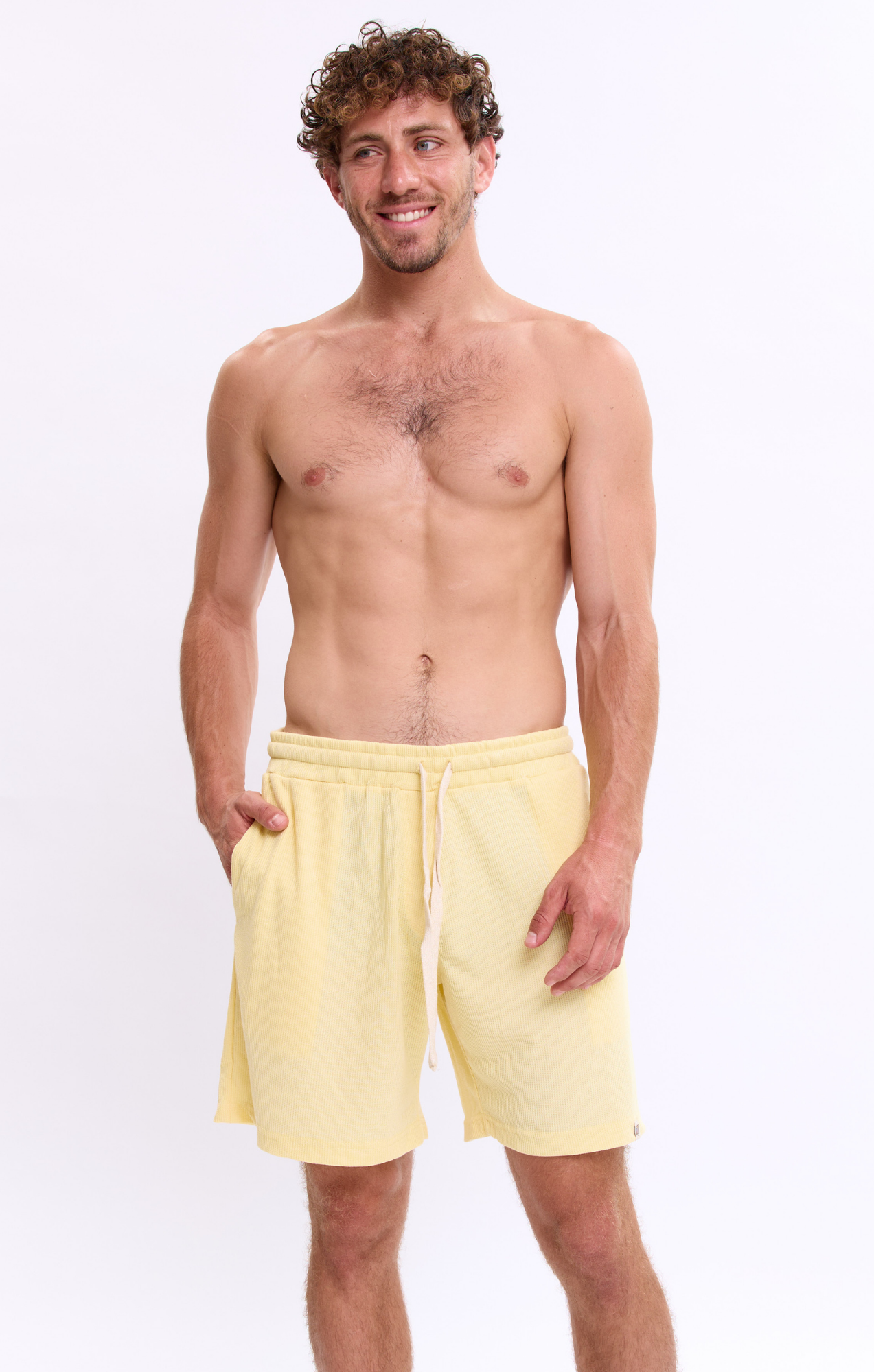 Yellow - Waffle Shorts