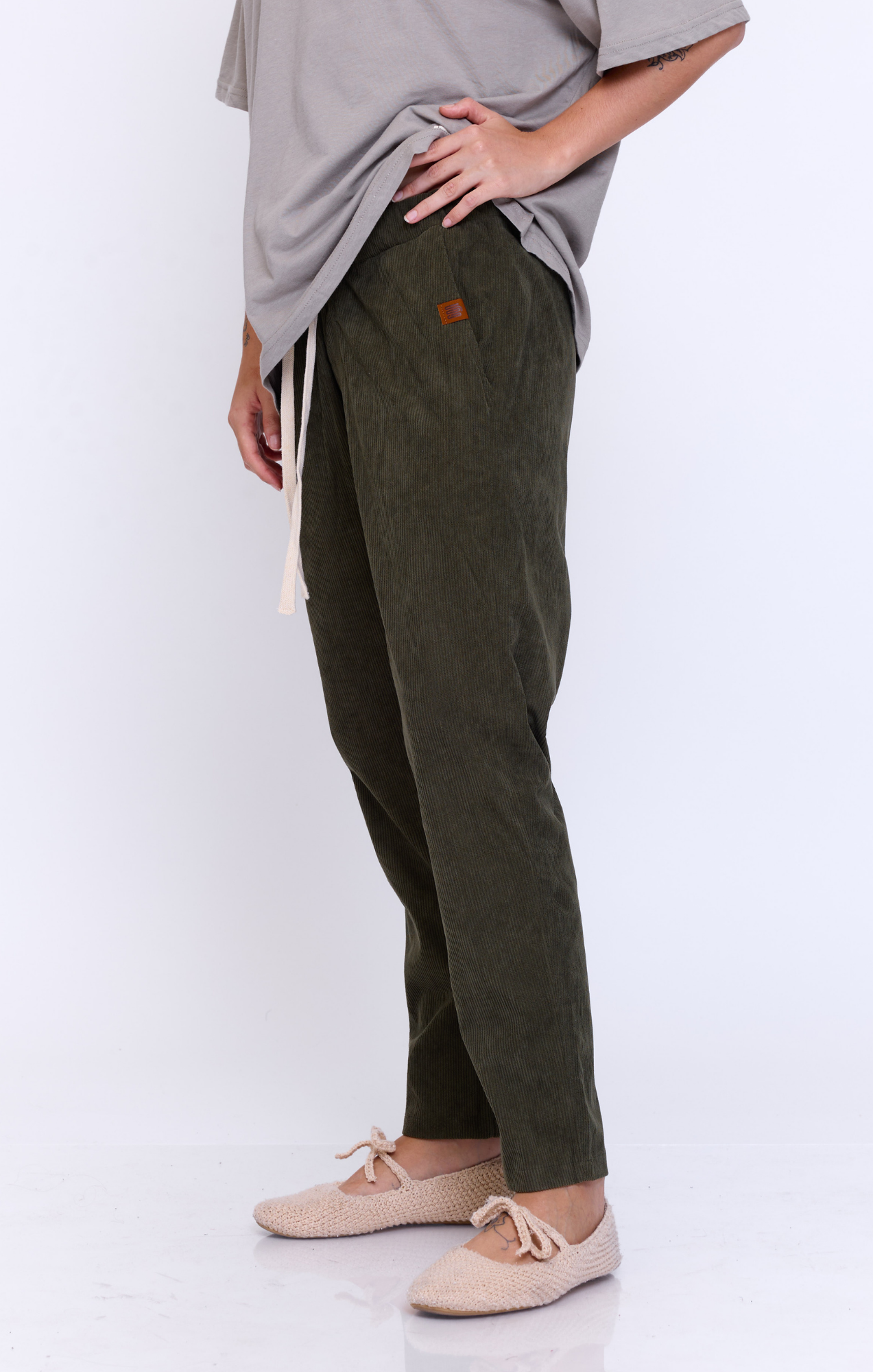 Olive - Corduroy Long Pants