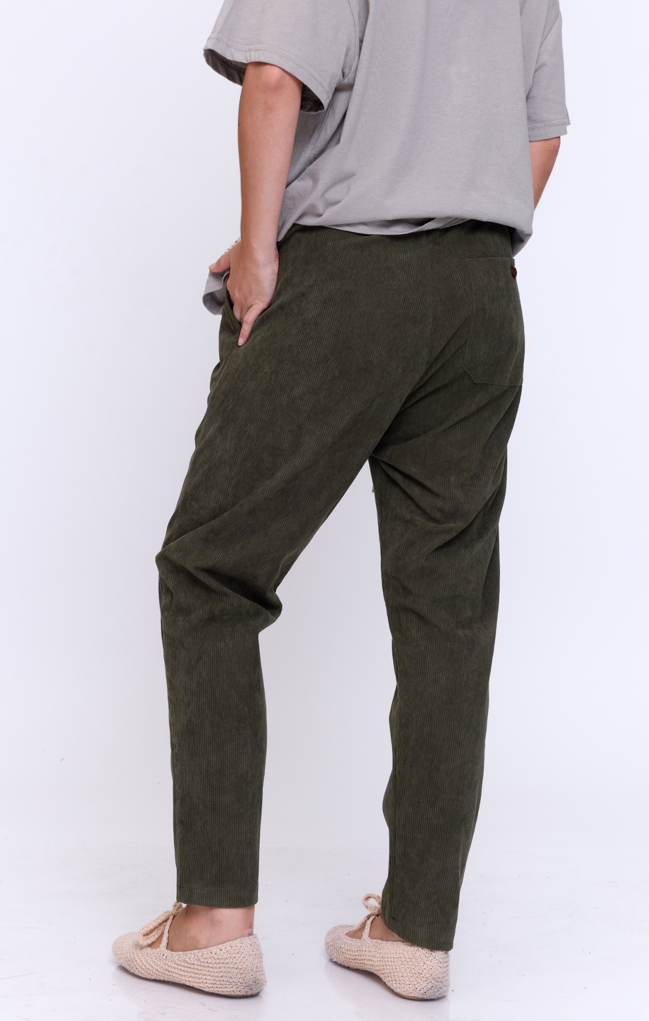 Olive - Corduroy Long Pants