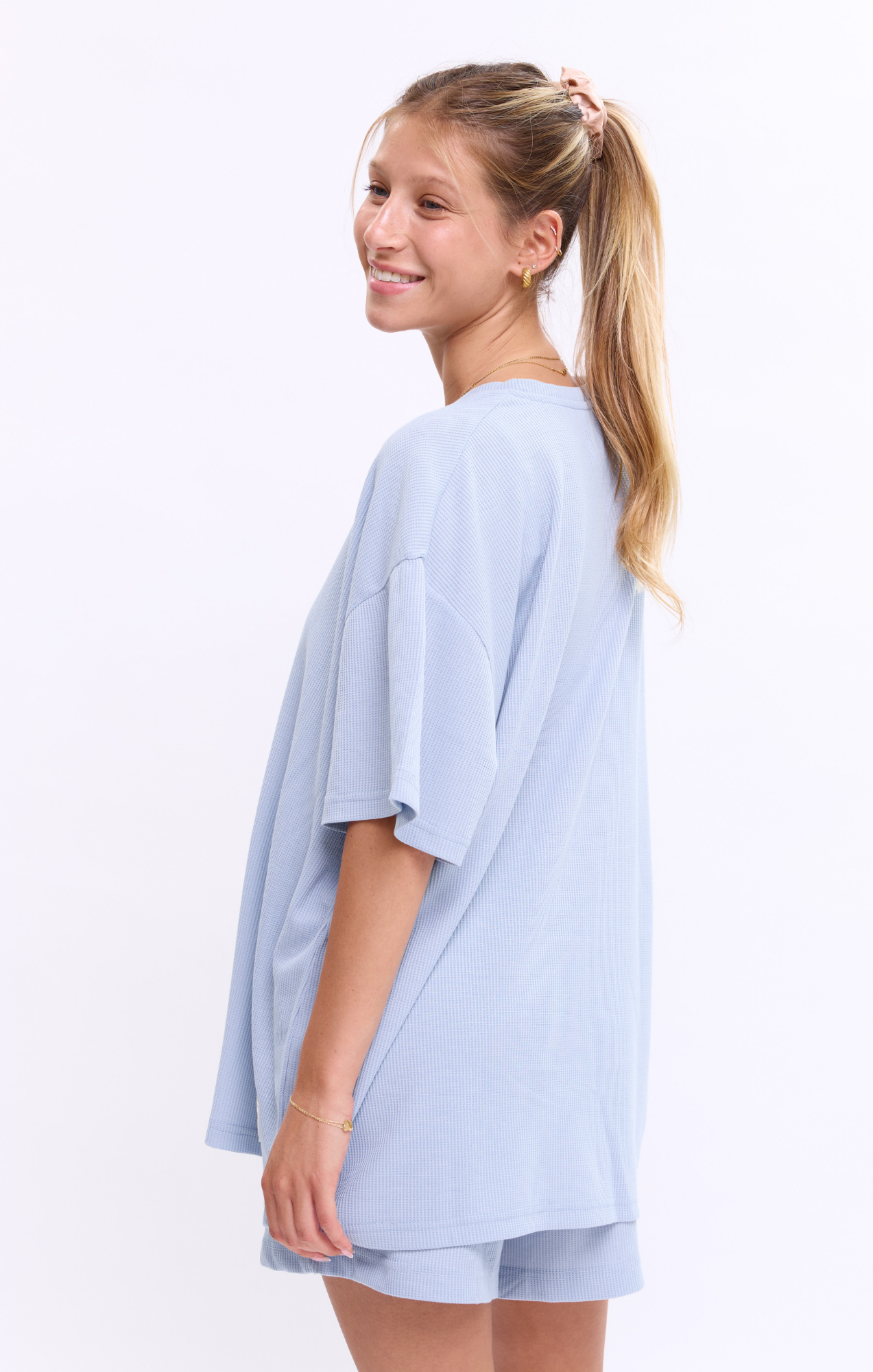 Light Blue - Waffle T-Shirt