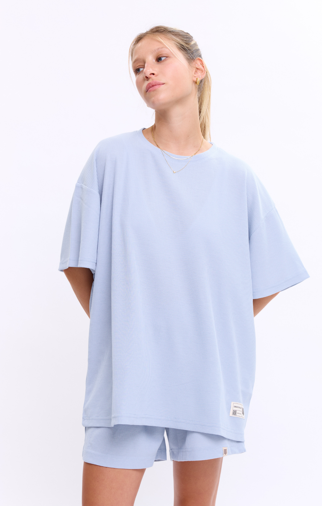 Light Blue - Waffle T-Shirt