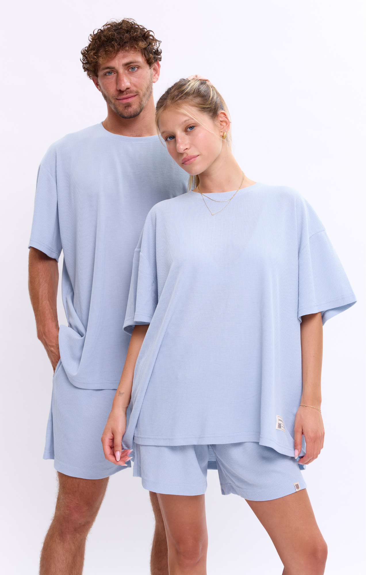 Light Blue - Waffle T-Shirt