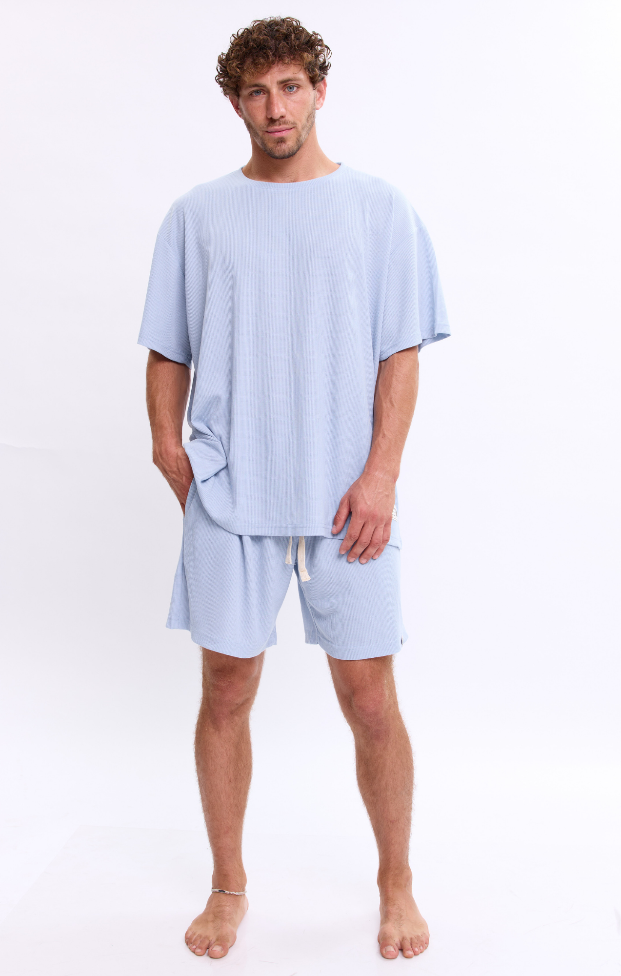 Light Blue - Waffle T-Shirt