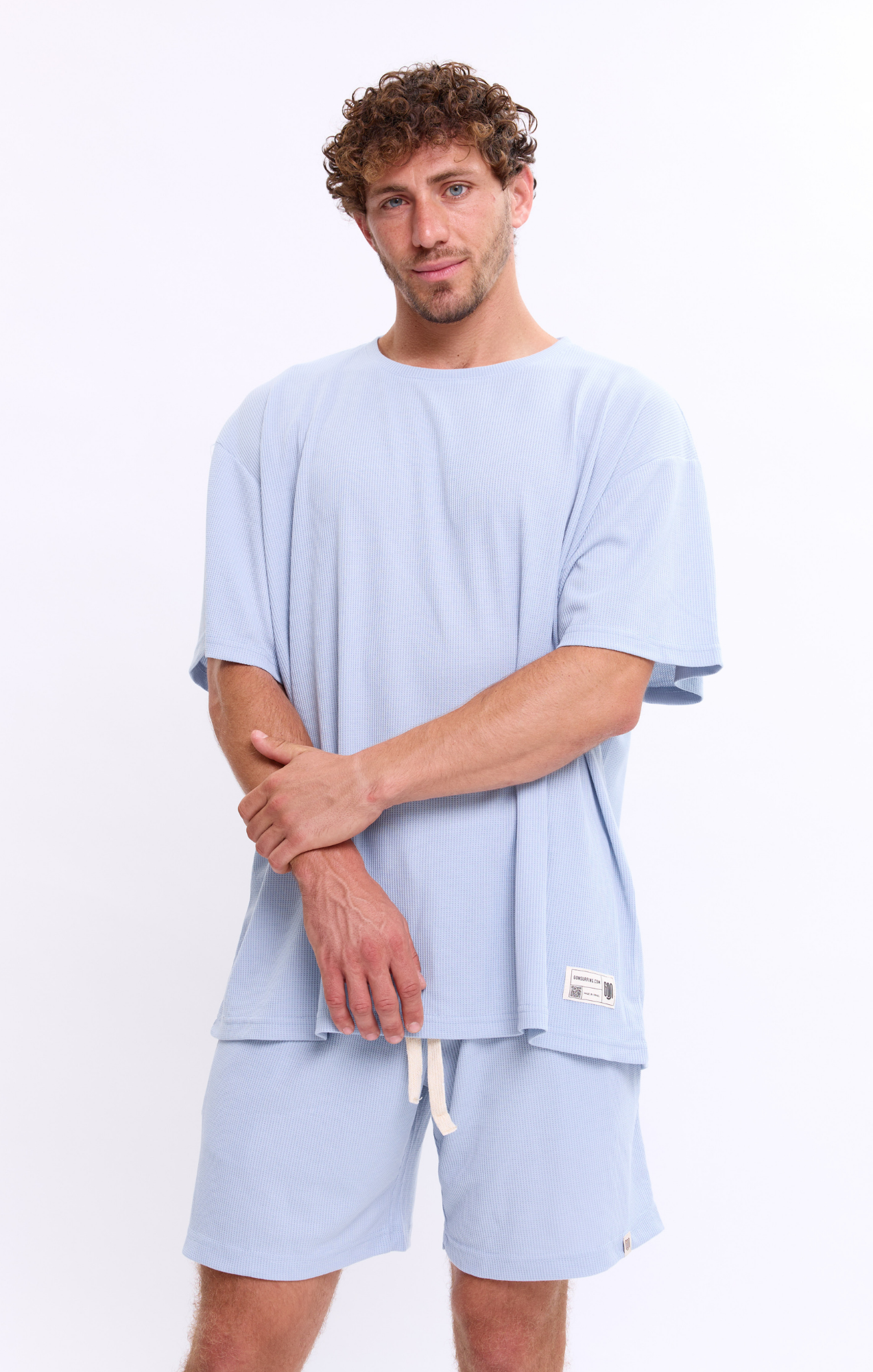 Light Blue - Waffle T-Shirt