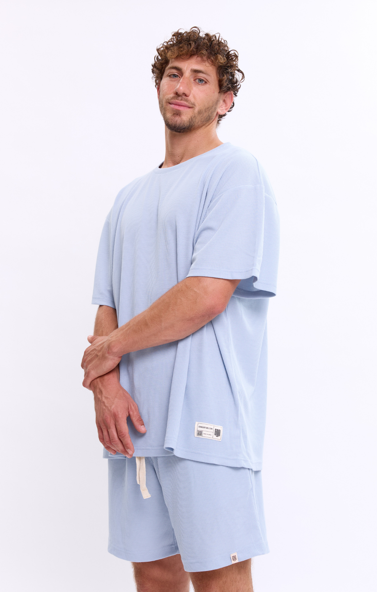 Light Blue - Waffle T-Shirt