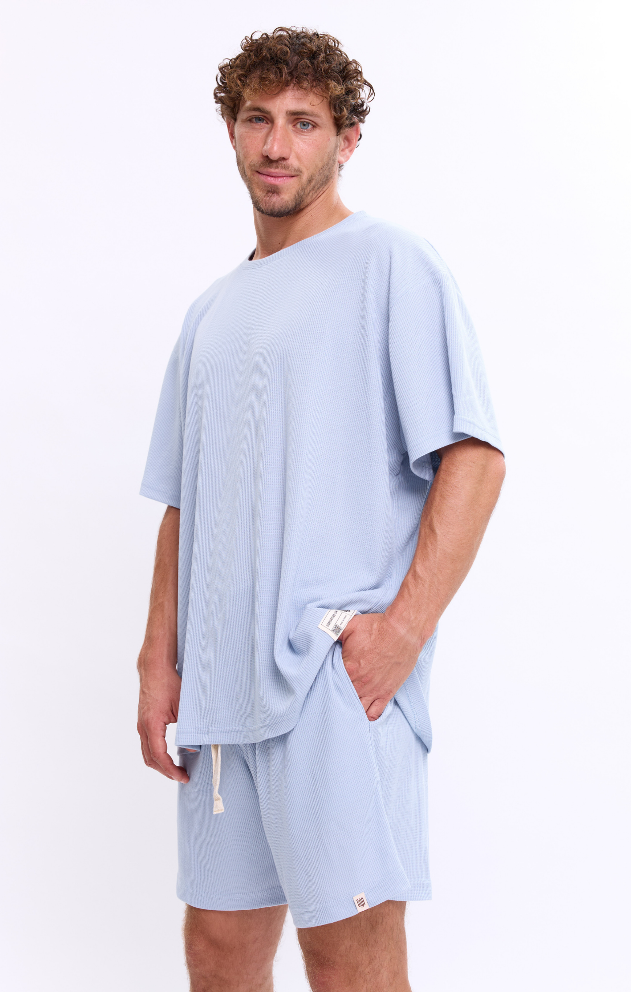 Light Blue - Waffle T-Shirt