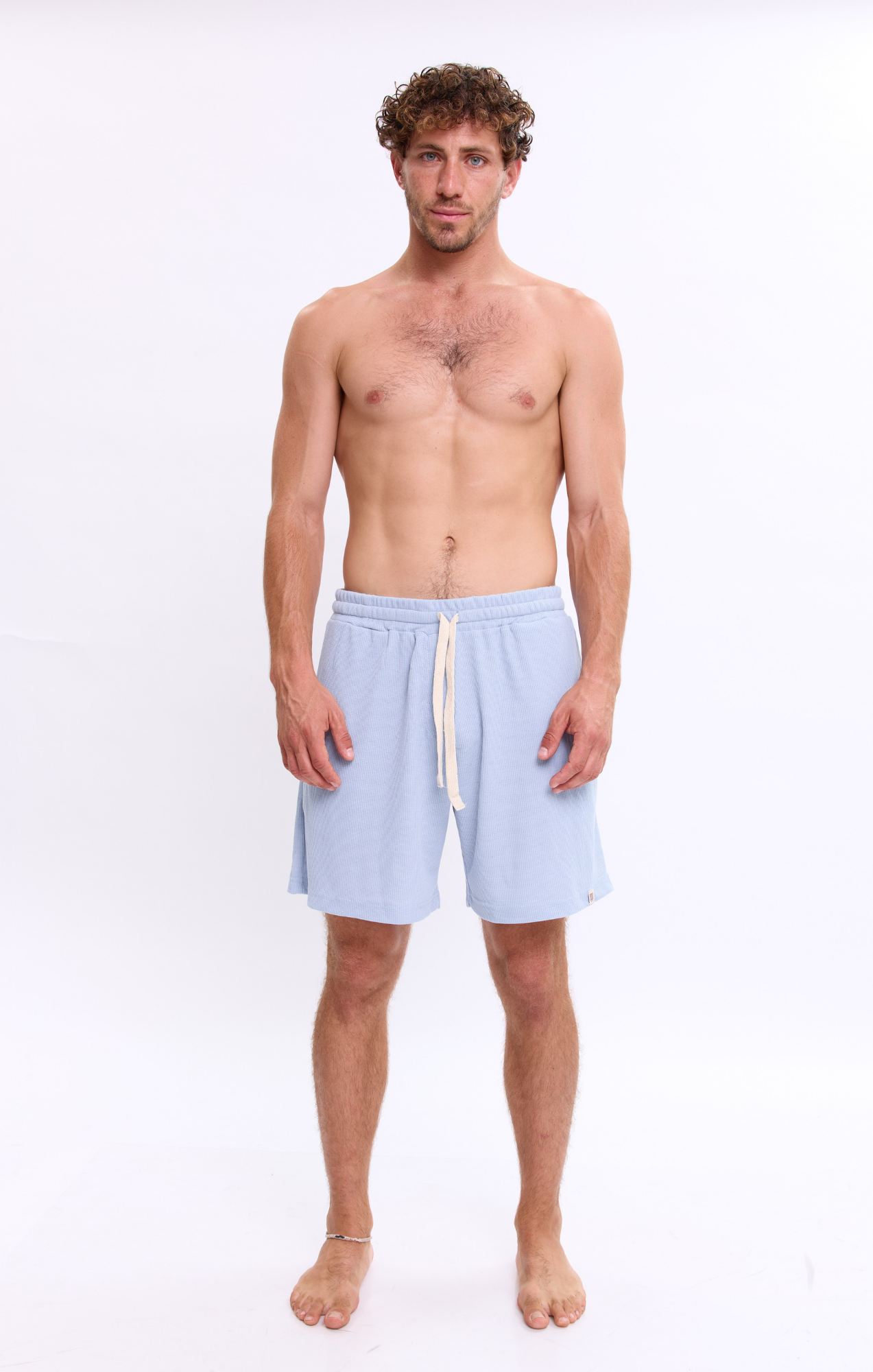 Light Blue - Waffle Shorts