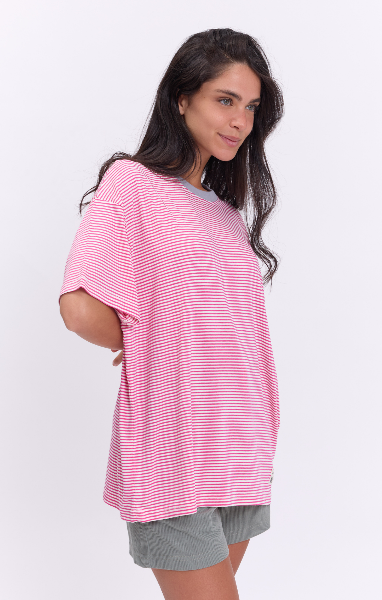 Pink Stripes - Oversize T-Shirt