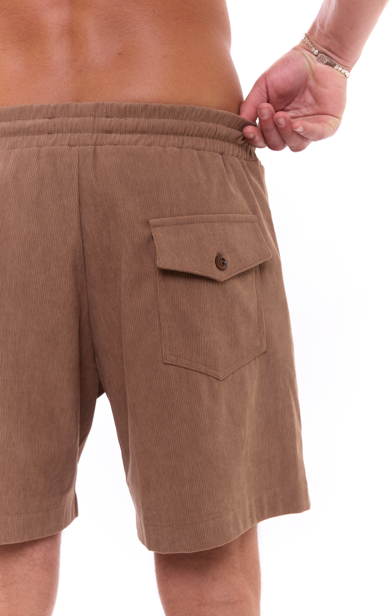 Khaki - Corduroy Shorts