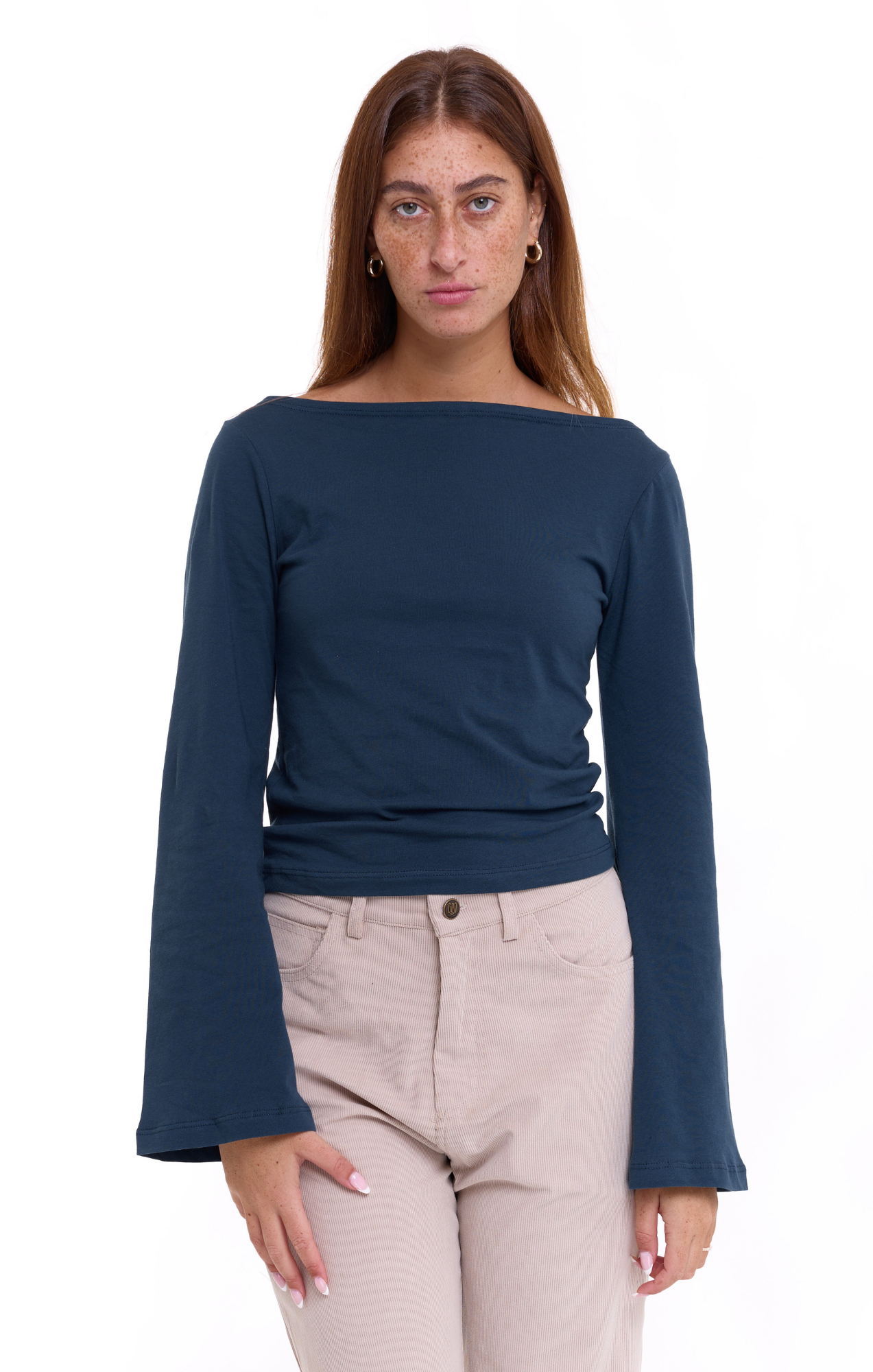 Off shoulder shirt - Navy