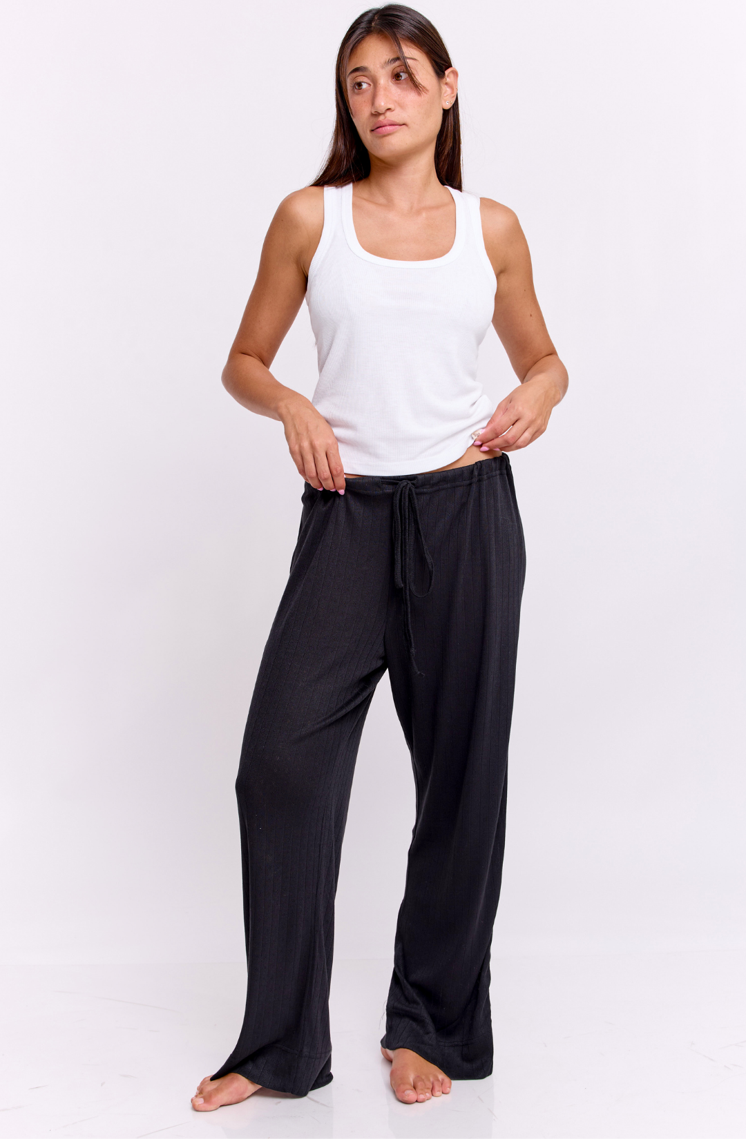 Black pointeil- long pants