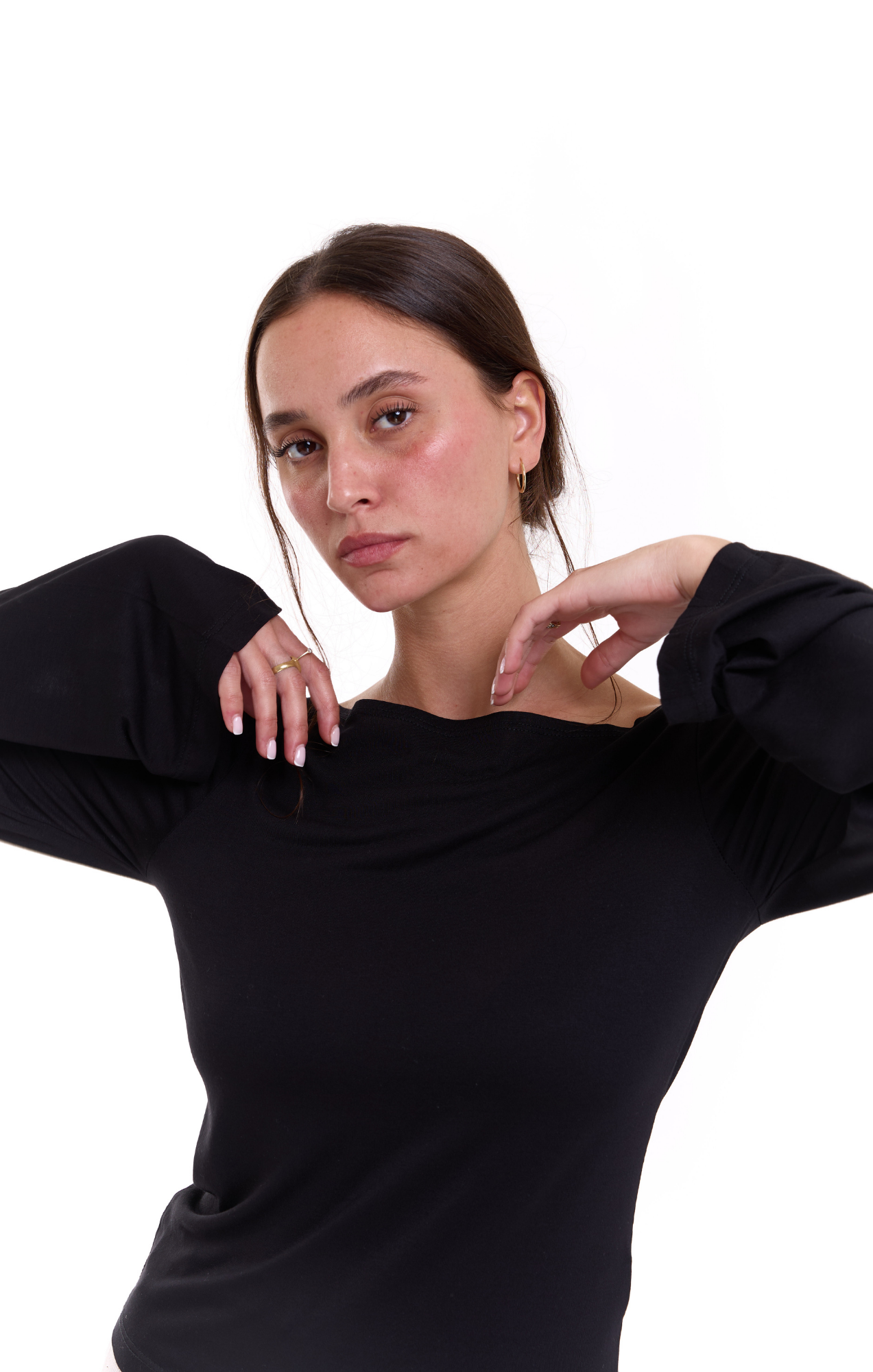 Off shoulder shirt - Black