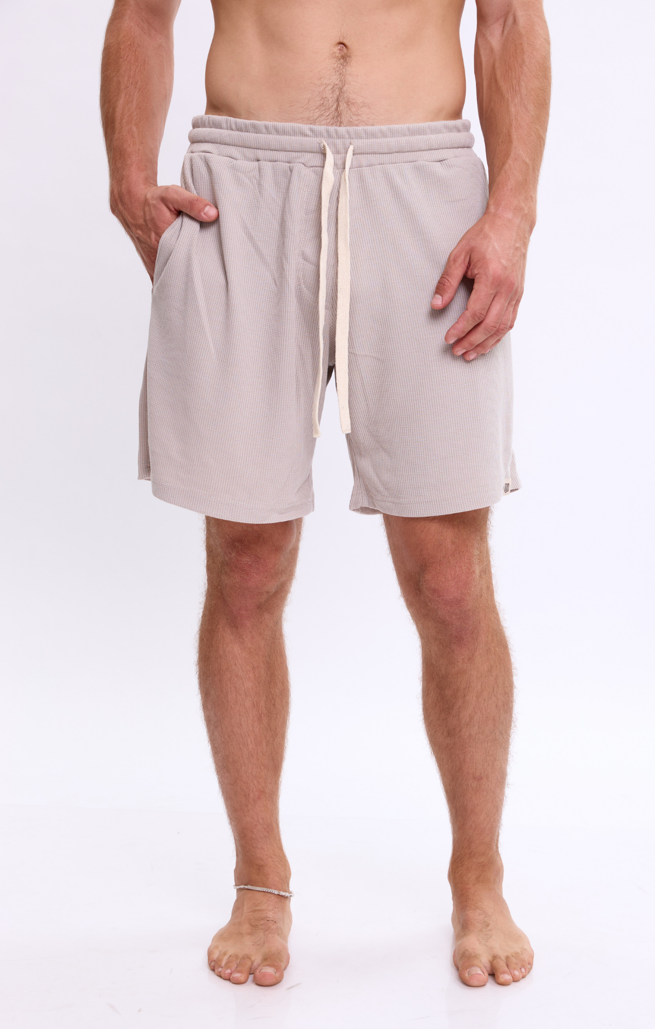 Khaki - Waffle Shorts