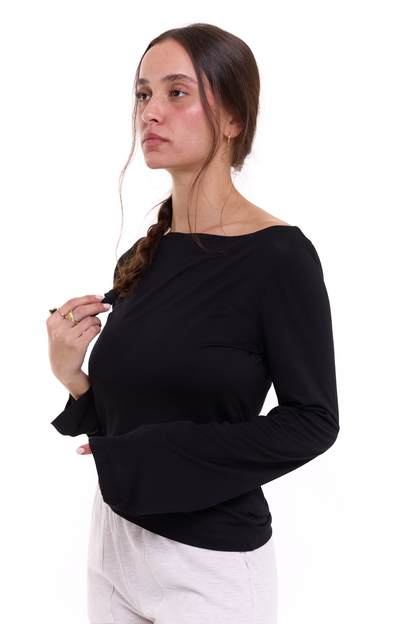 Off shoulder shirt - Black