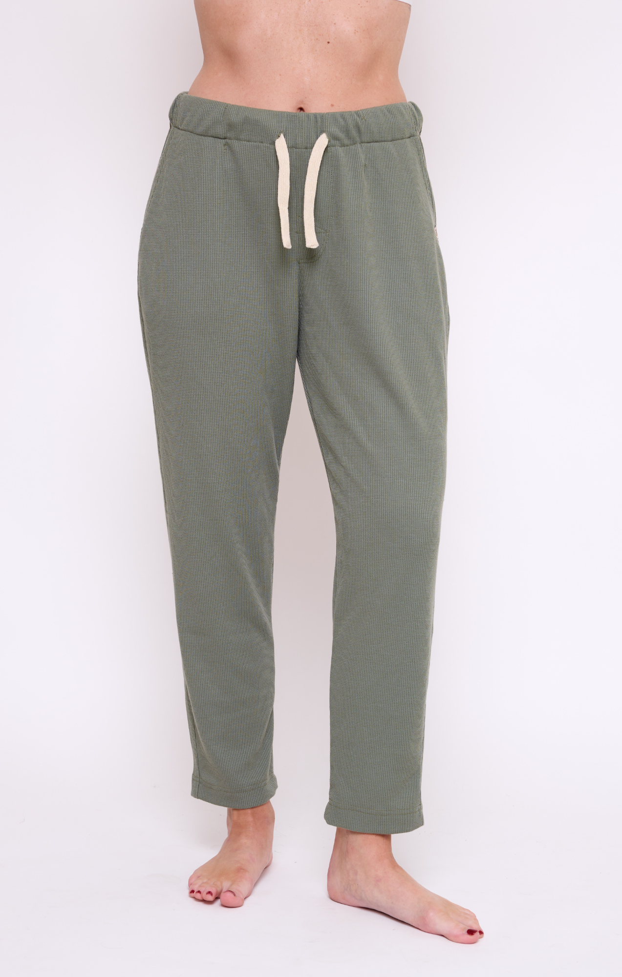 Green - Waffle Unisex Long Pants