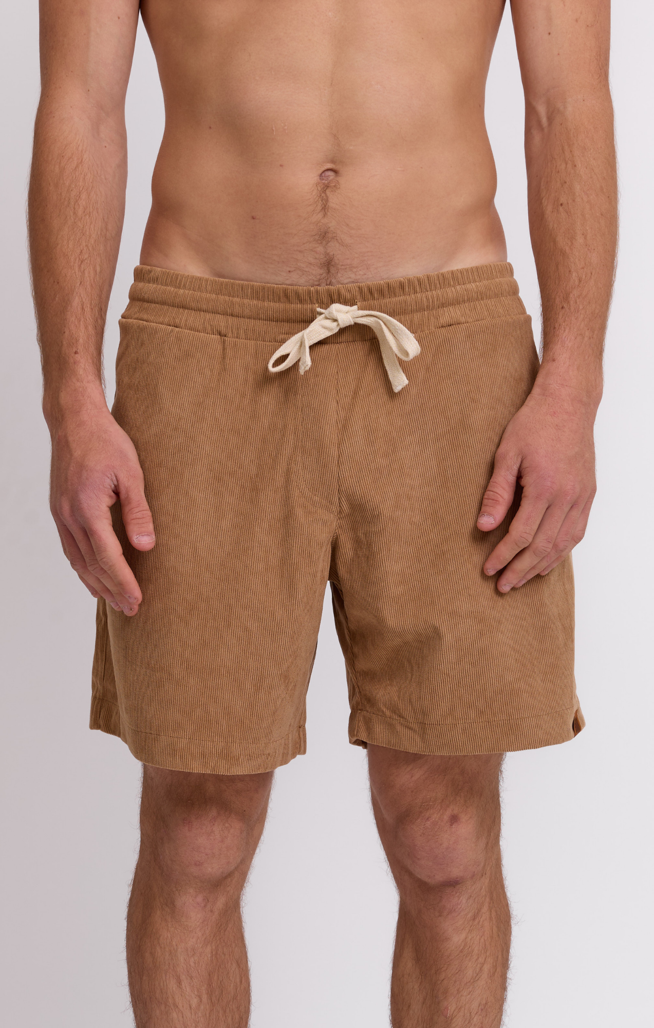 Beige - Corduroy Shorts