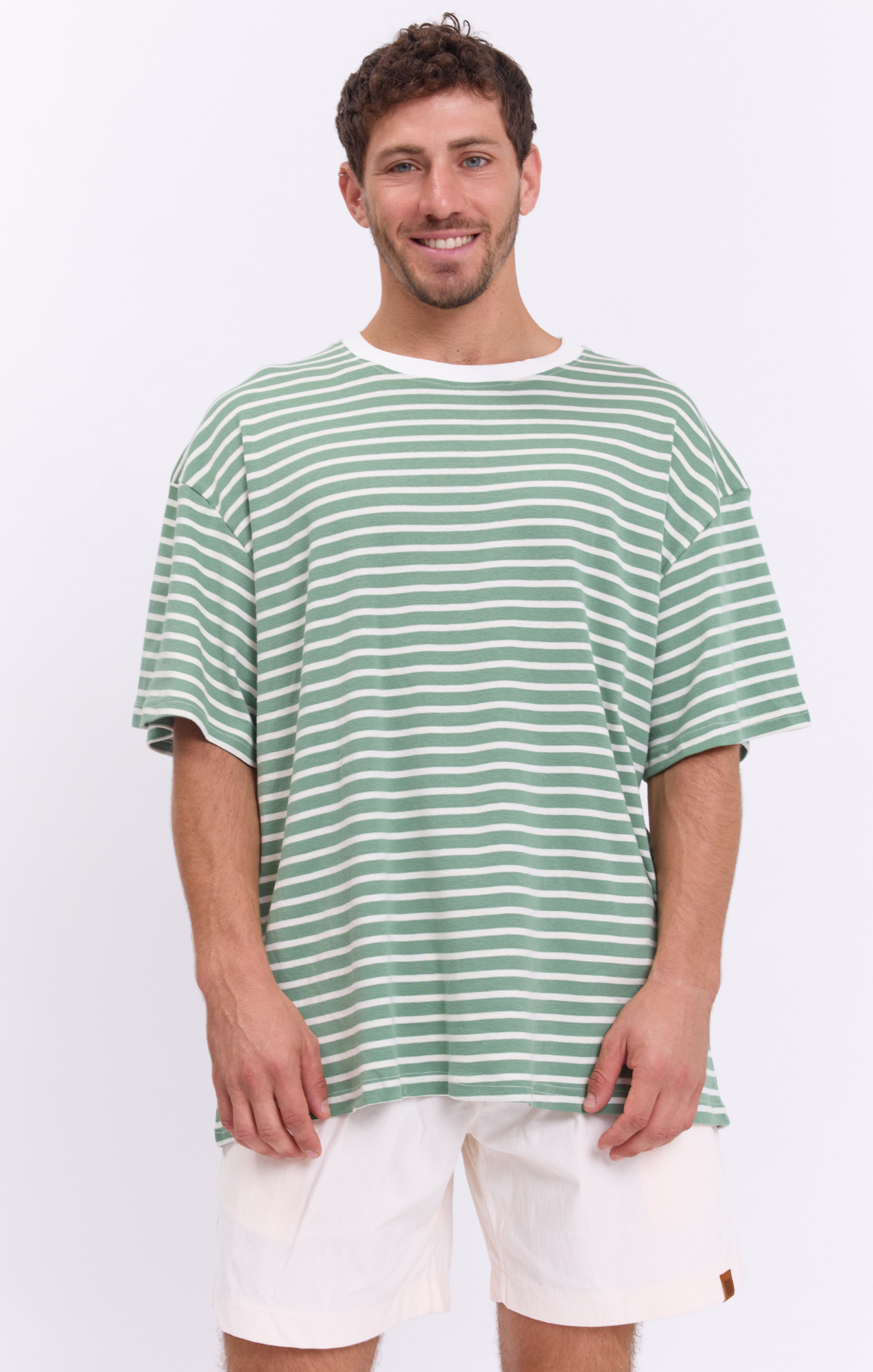Light Green Stripes - Oversize T-Shirt
