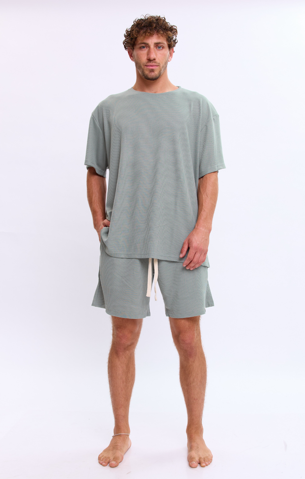 Gray Green - Waffle T-Shirt