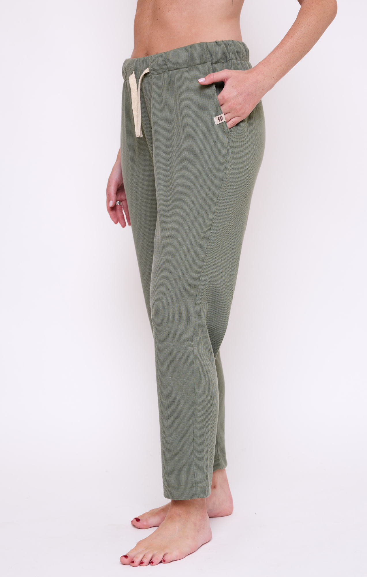Green - Waffle Unisex Long Pants