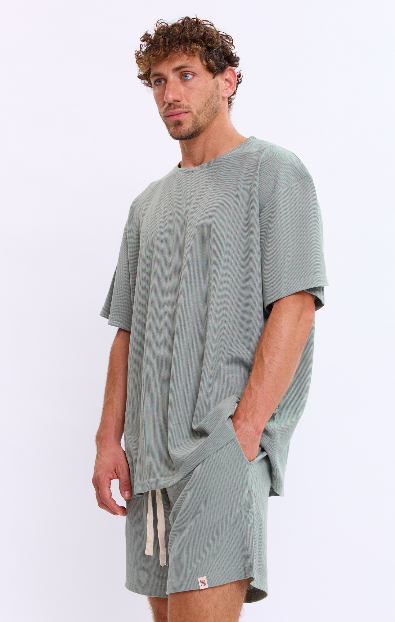Gray Green - Waffle T-Shirt