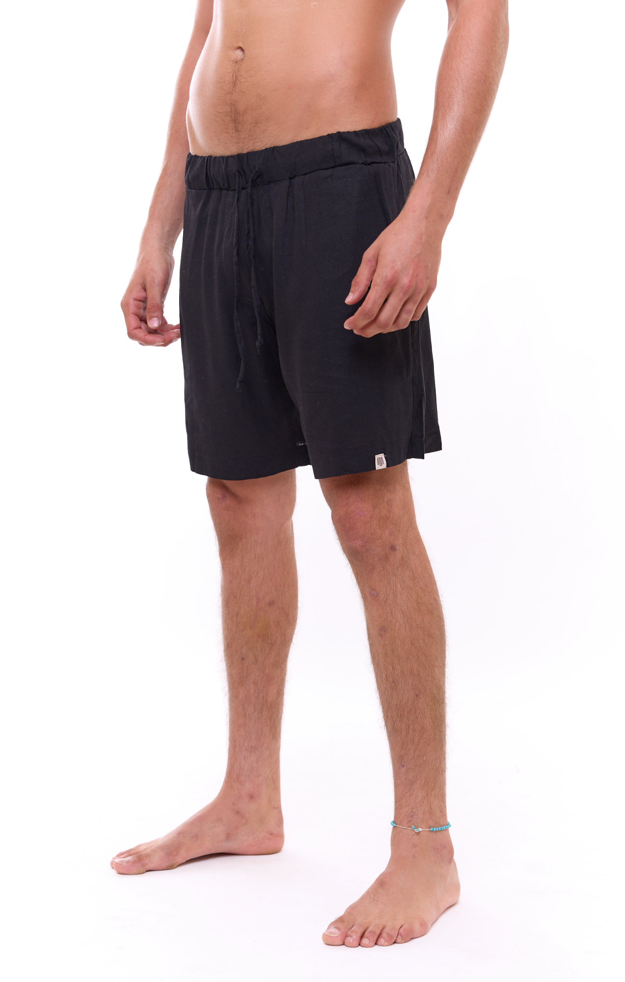 Black - Unisex Linen Shorts