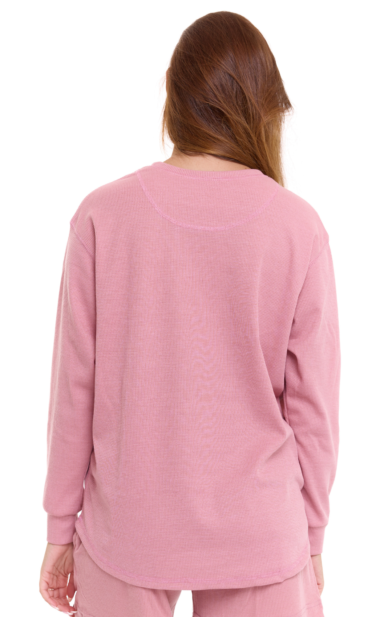 Light Pink - Waffle Long Shirt