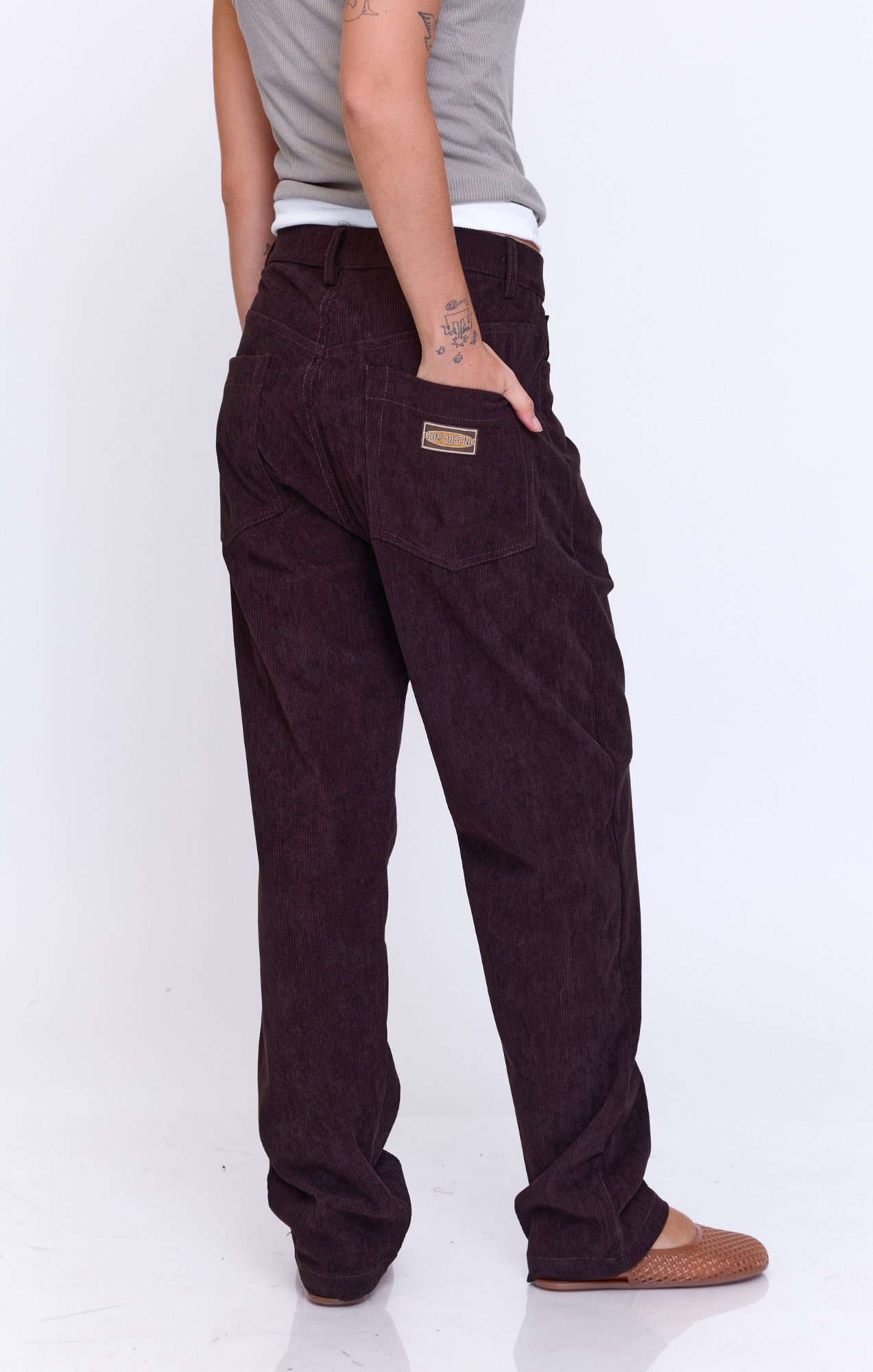 Baggy Dark brown - corduroy long pants
