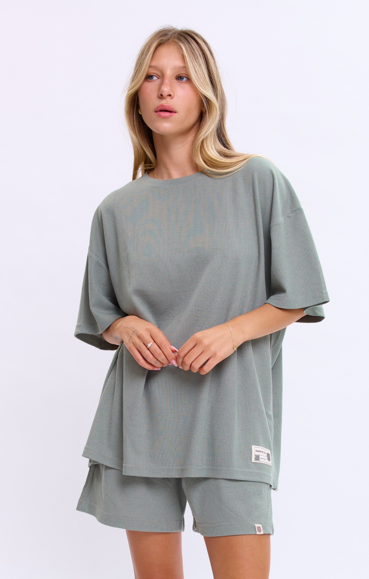 Gray Green - Waffle T-Shirt