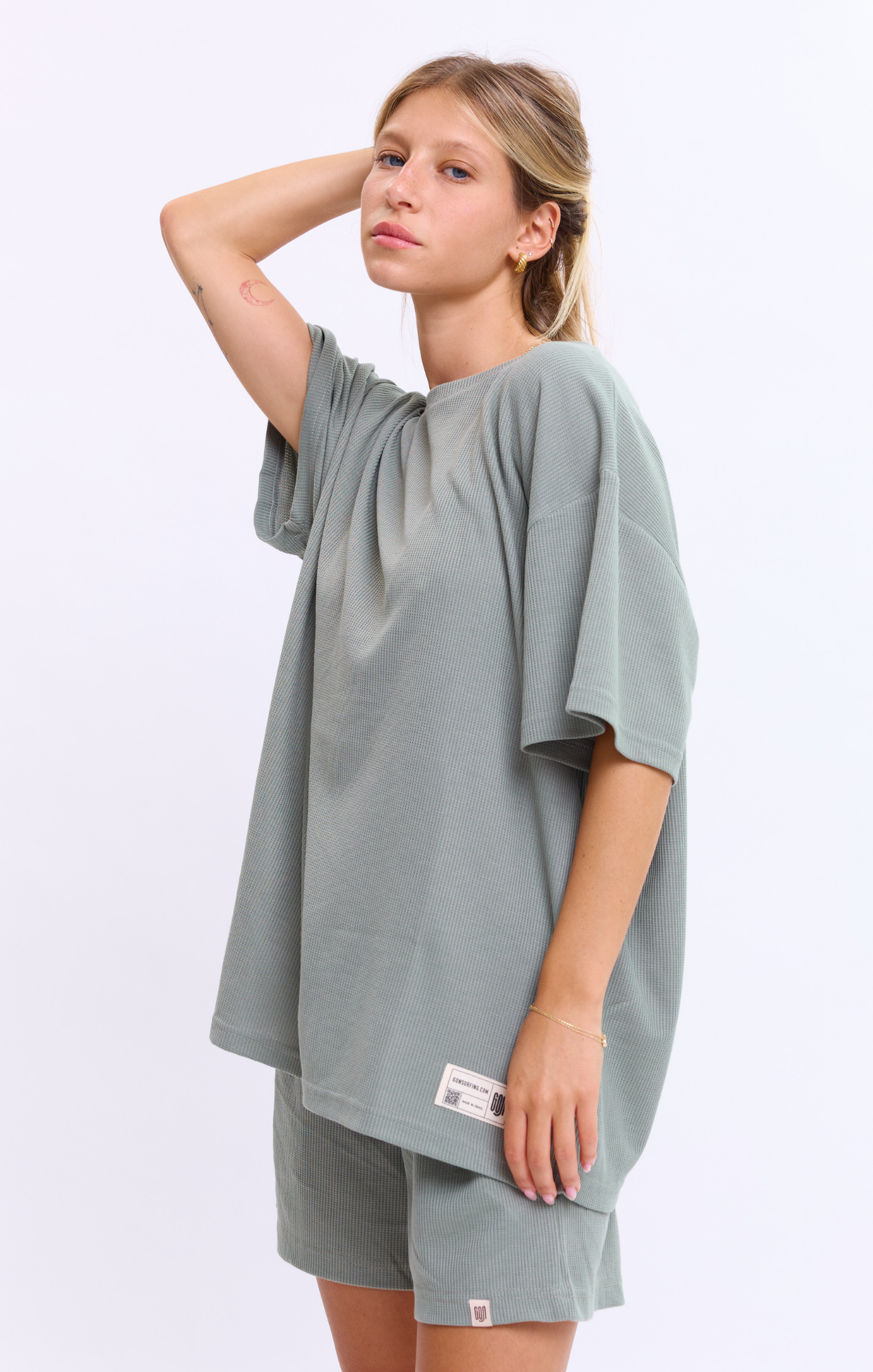 Gray Green - Waffle T-Shirt