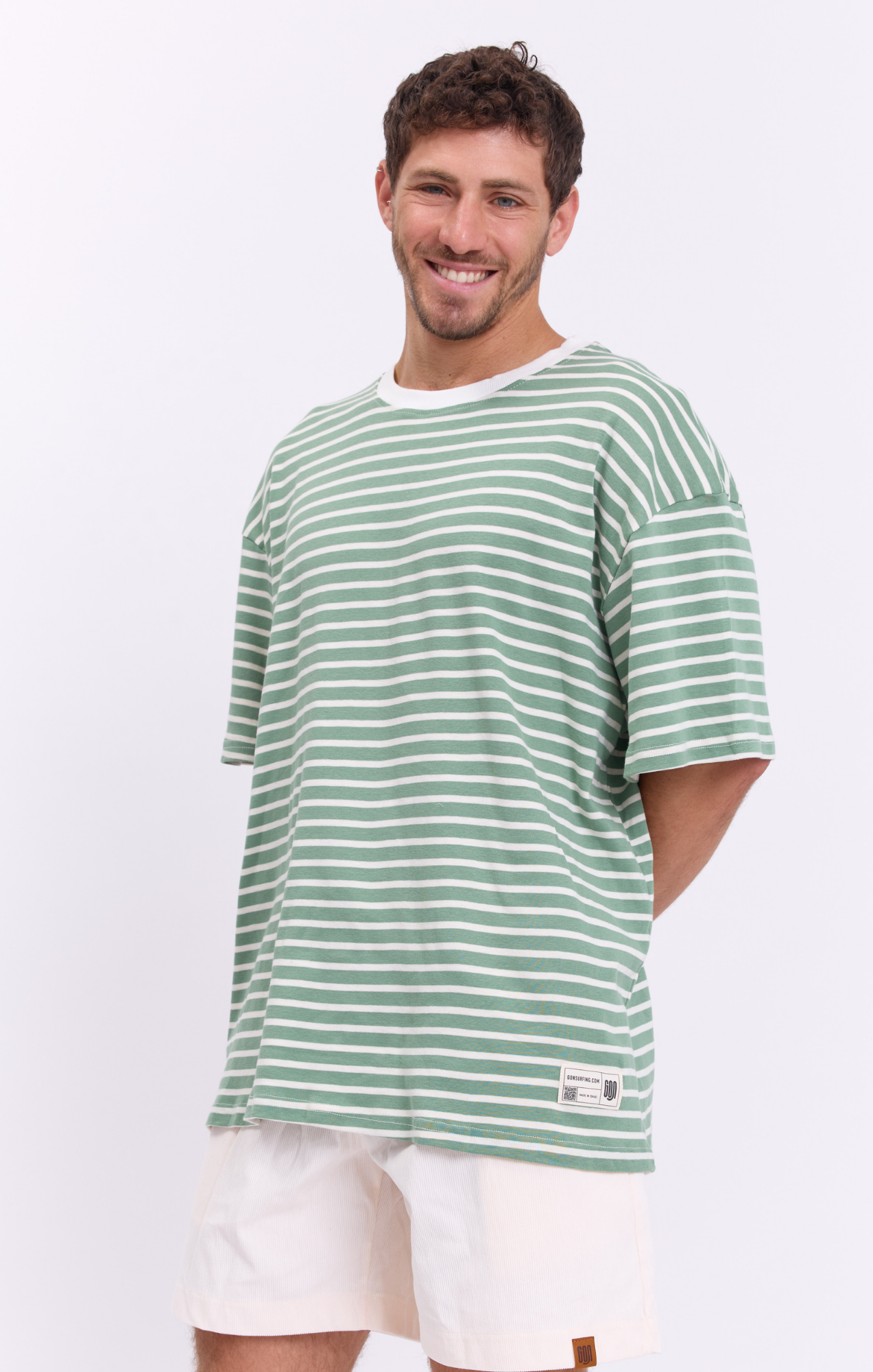 Light Green Stripes - Oversize T-Shirt
