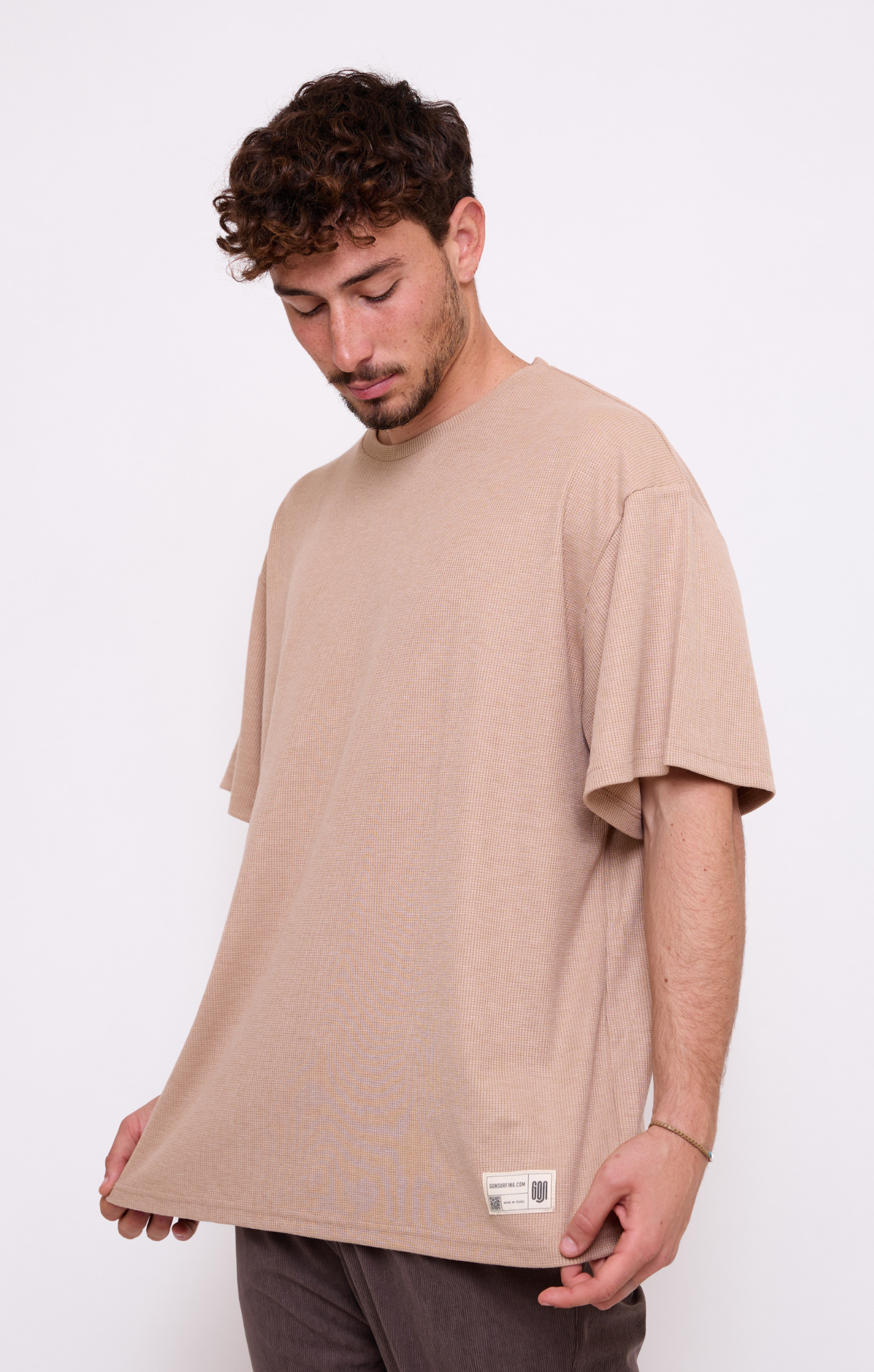 Beige - Waffle T-Shirt