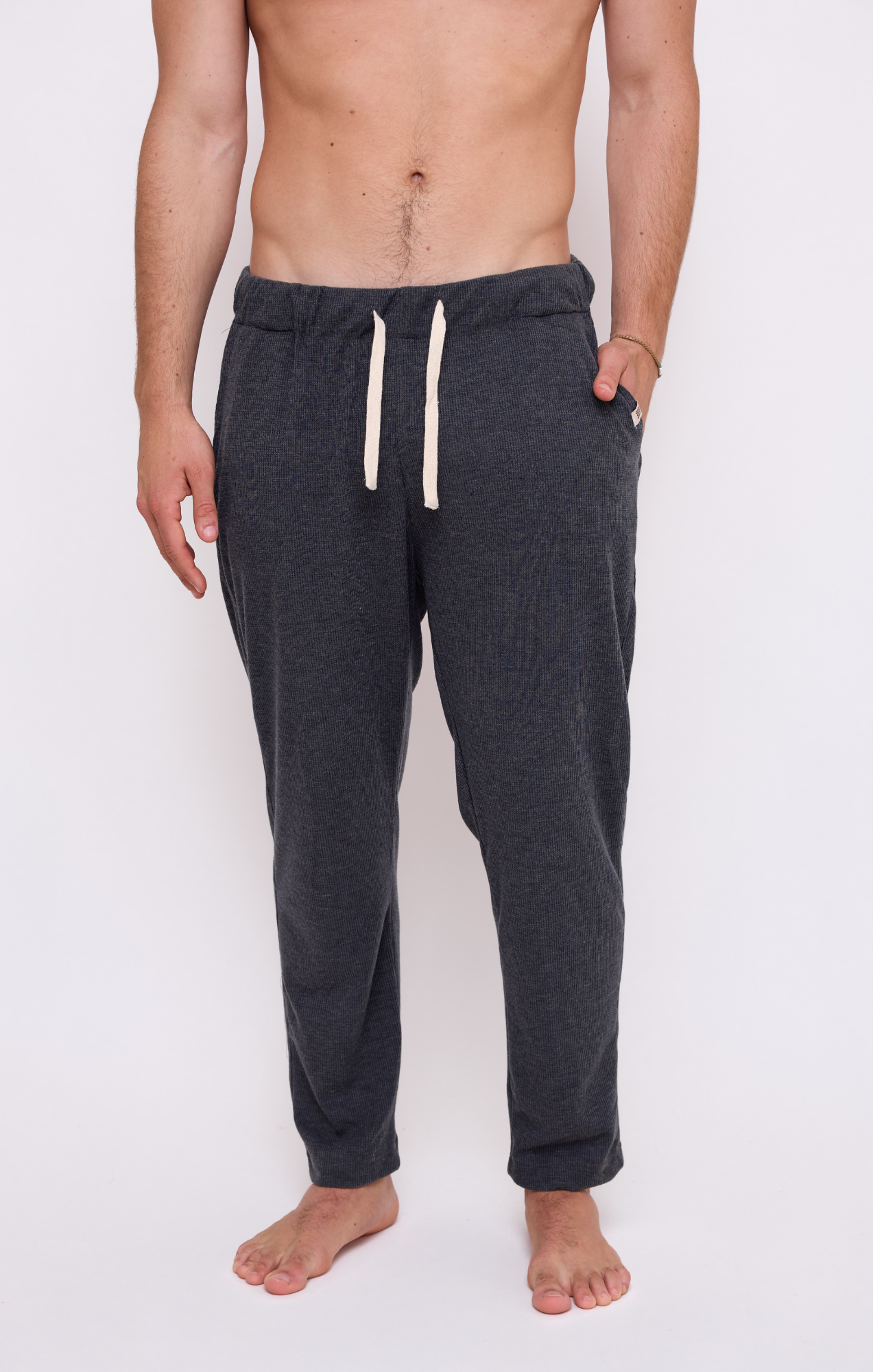 Dark Gray - Waffle Unisex Long Pants