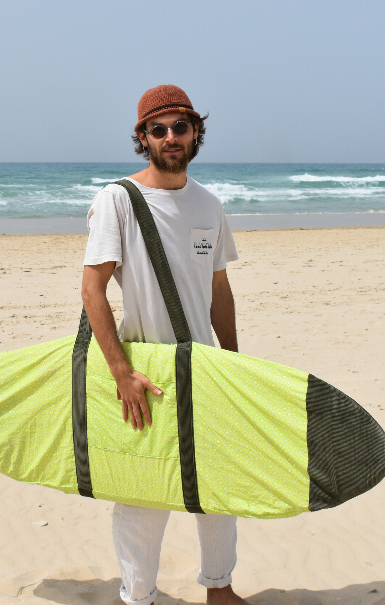 Green flowers- Surfboard Bag