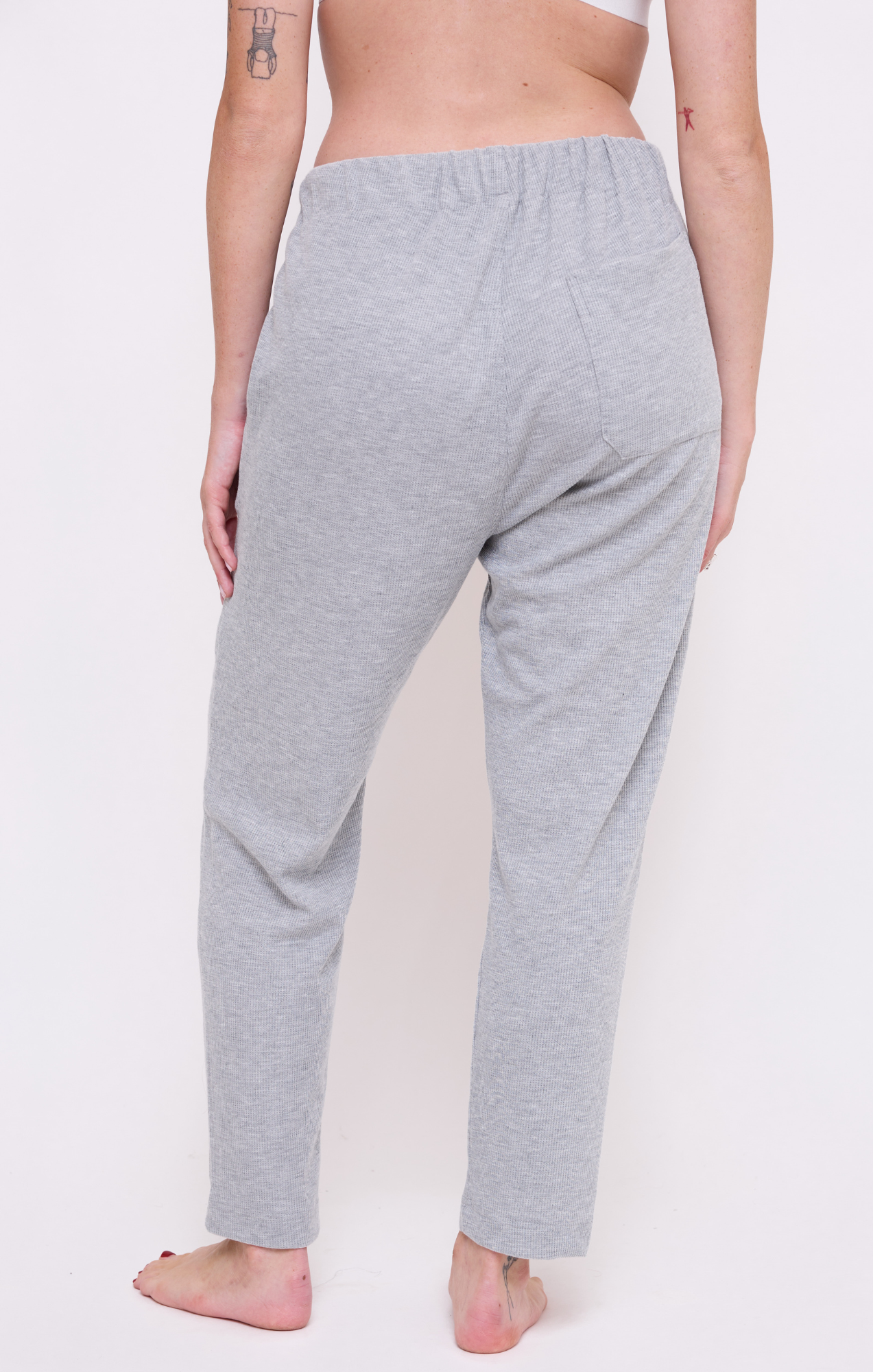 Gray - Waffle Unisex Long Pants