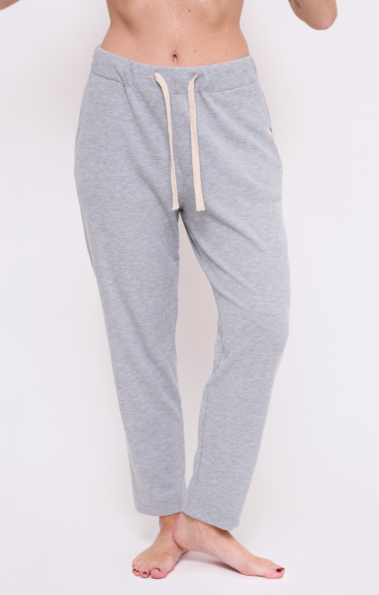 Gray - Waffle Unisex Long Pants