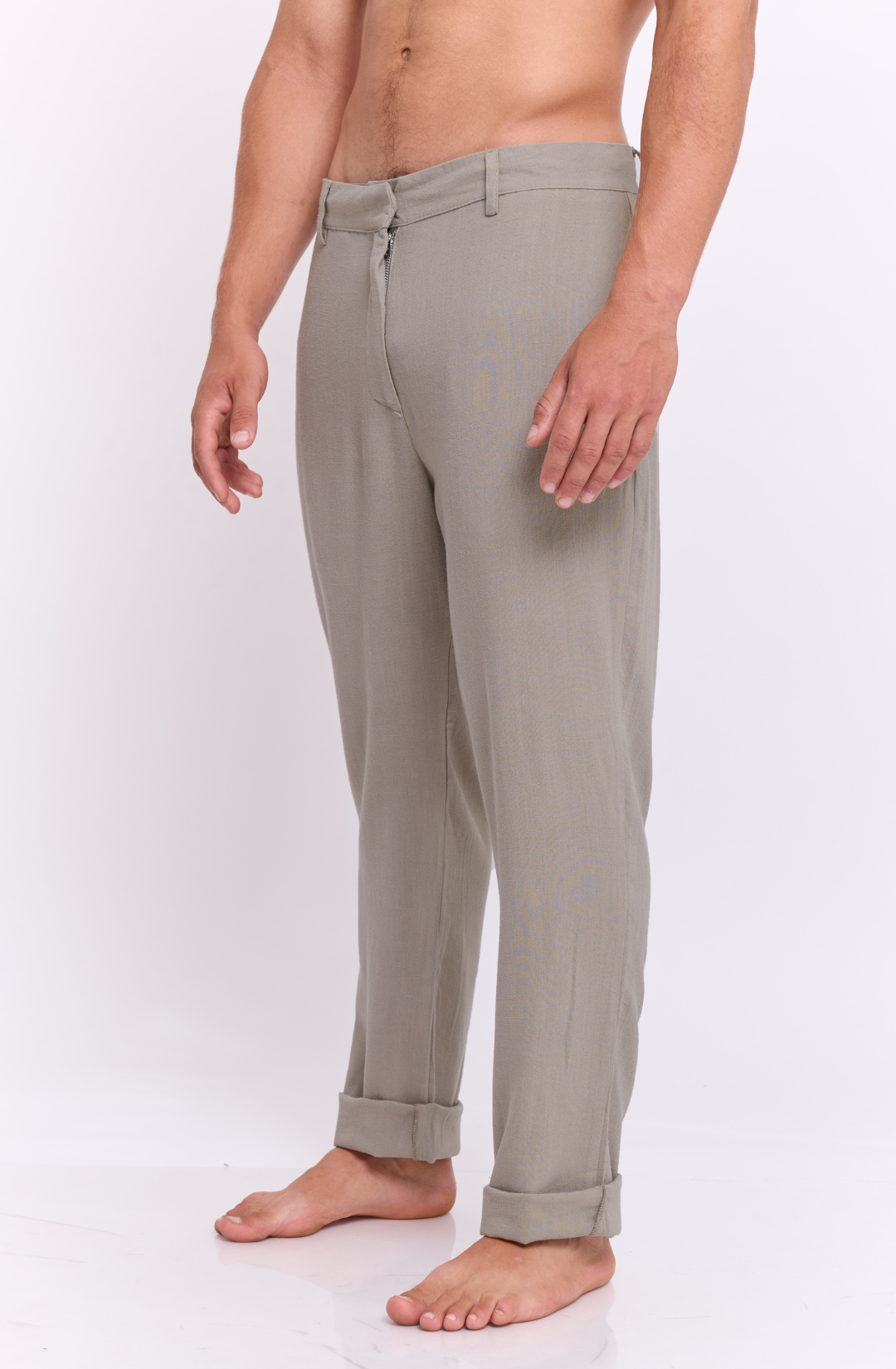 Olive - Linen Long Pants
