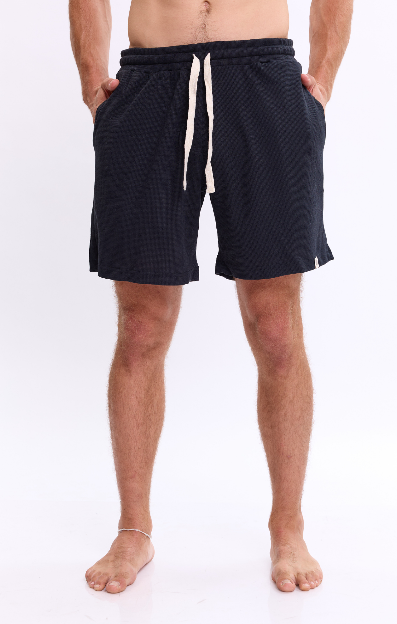 Black - Waffle Shorts