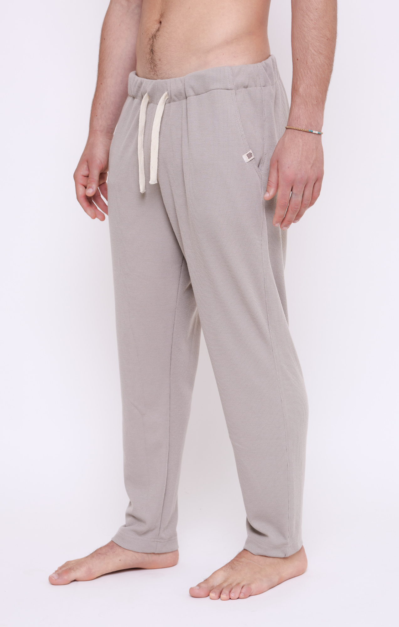 Khaki - Waffle Unisex Long Pants