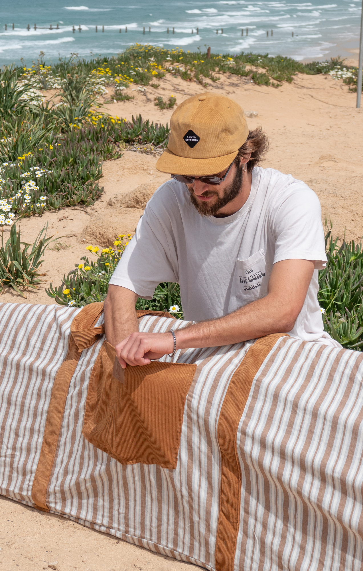 Brown Stripes- Surfboard Bag