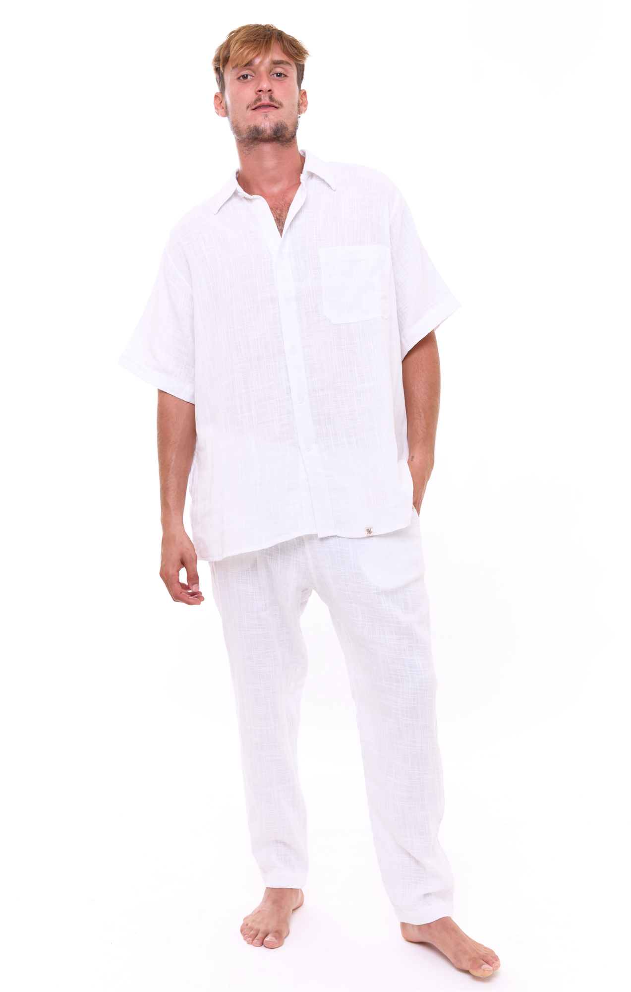 White texture - Unisex Oversize Cotton Shirt