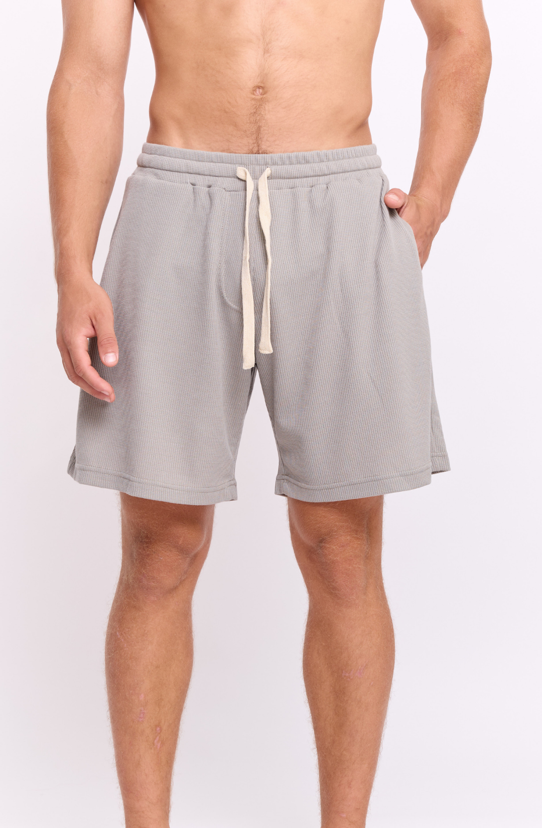 Khaki - Waffle Shorts