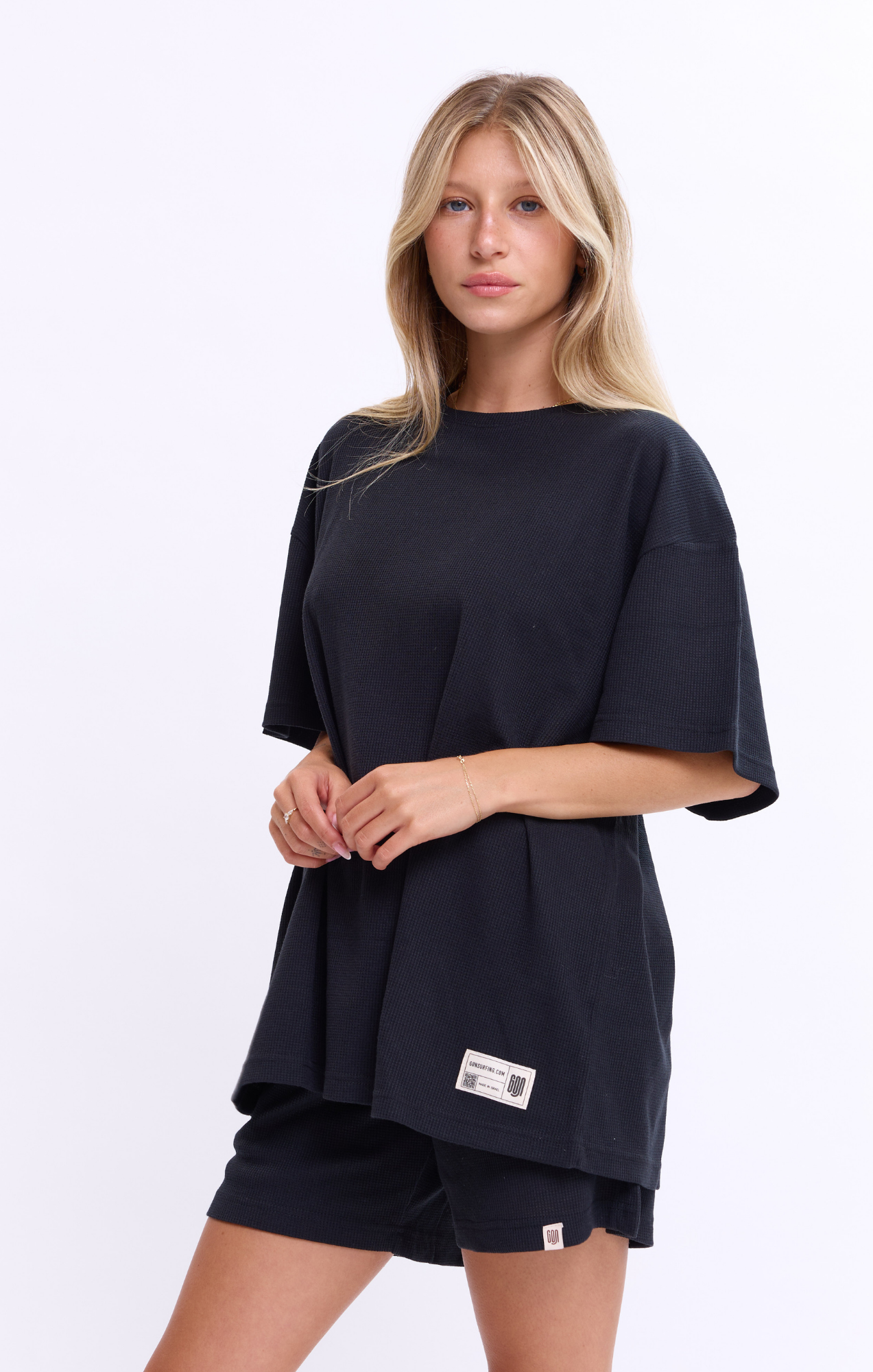 Black - Waffle T-Shirt
