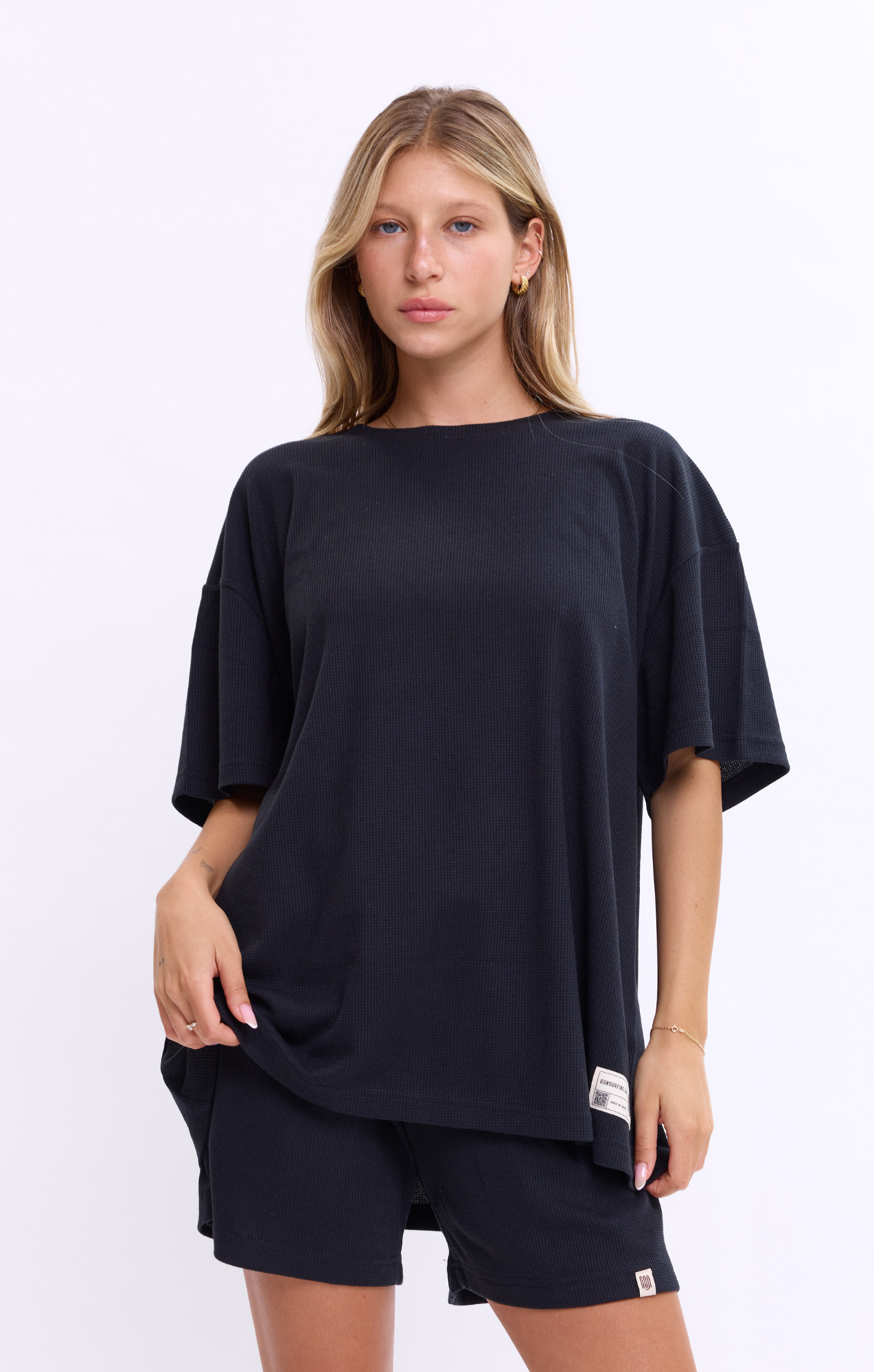 Black - Waffle T-Shirt