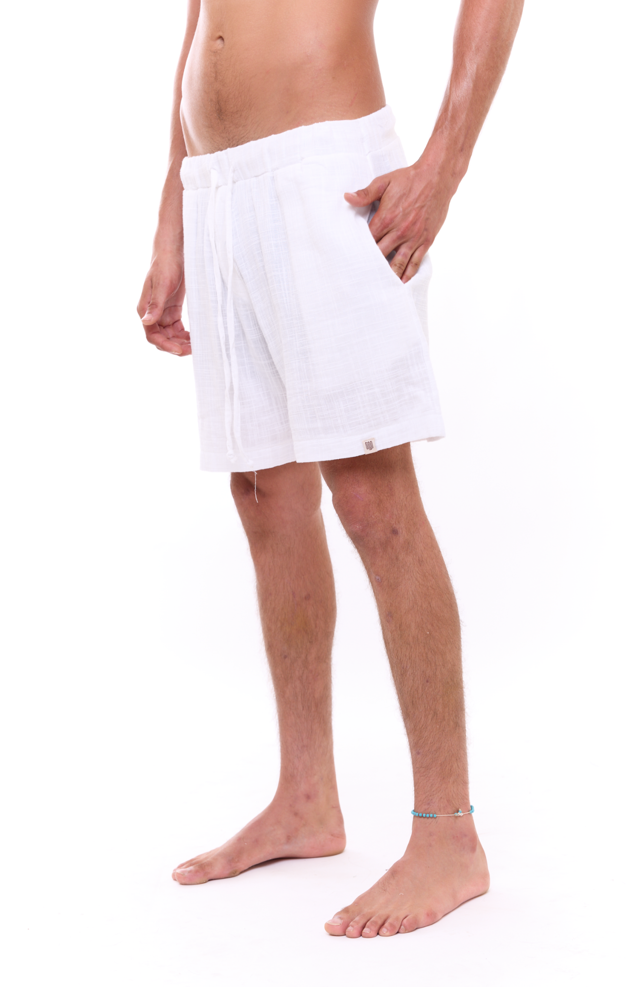 White texture - Unisex Cotton Shorts